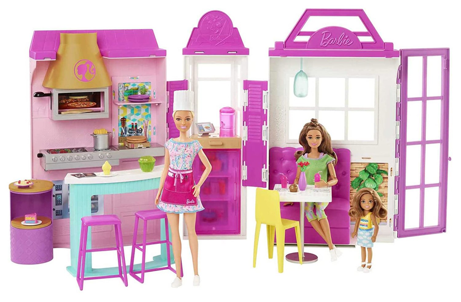 Mattel Barbie Spielset Cook `n Grill Restaurant mit Puppe