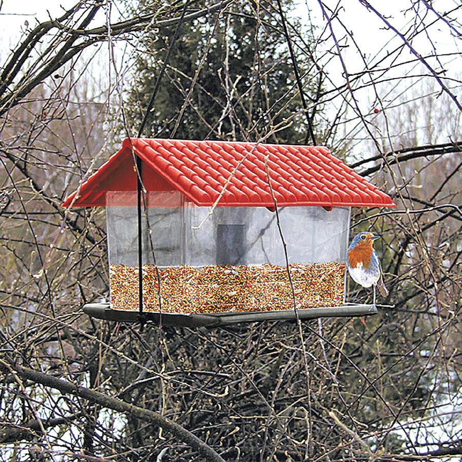 Vogelfutterhaus aus Kunststoff