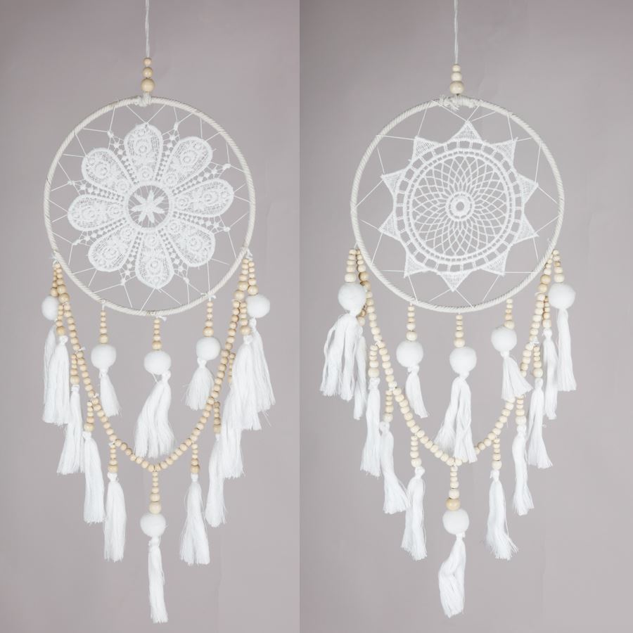 Boho-Traumfänger mit Holzperlen 65cm