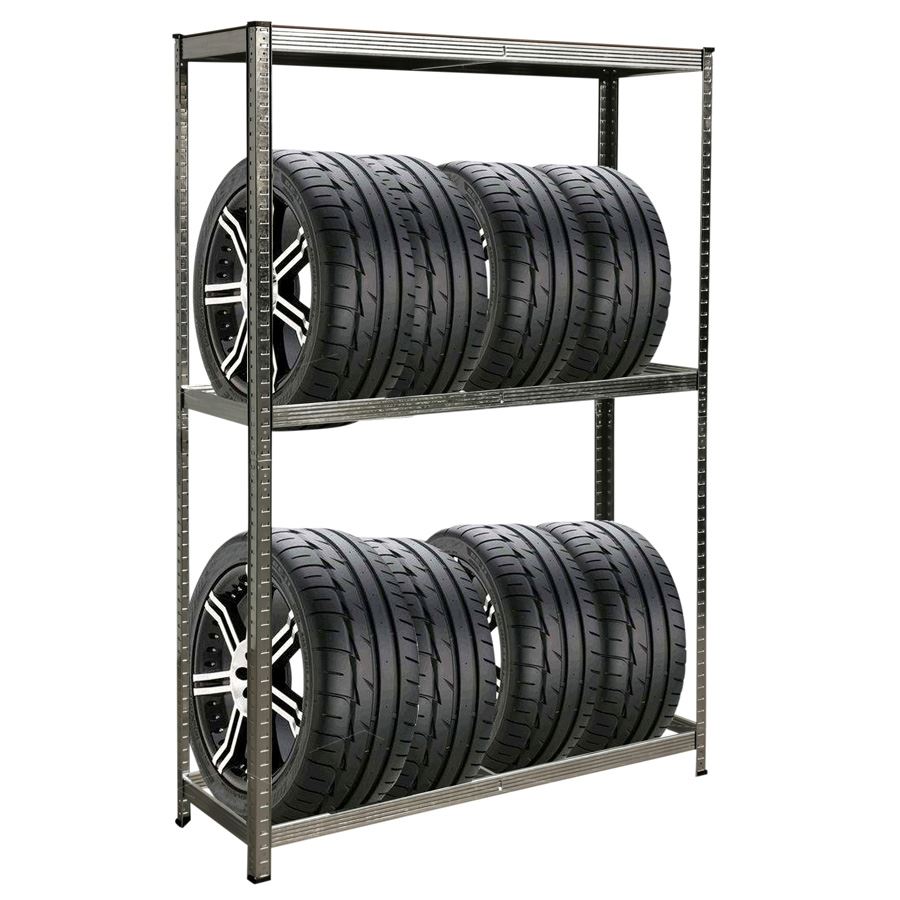 Schwerlastregal für Reifen 120x40x180cm