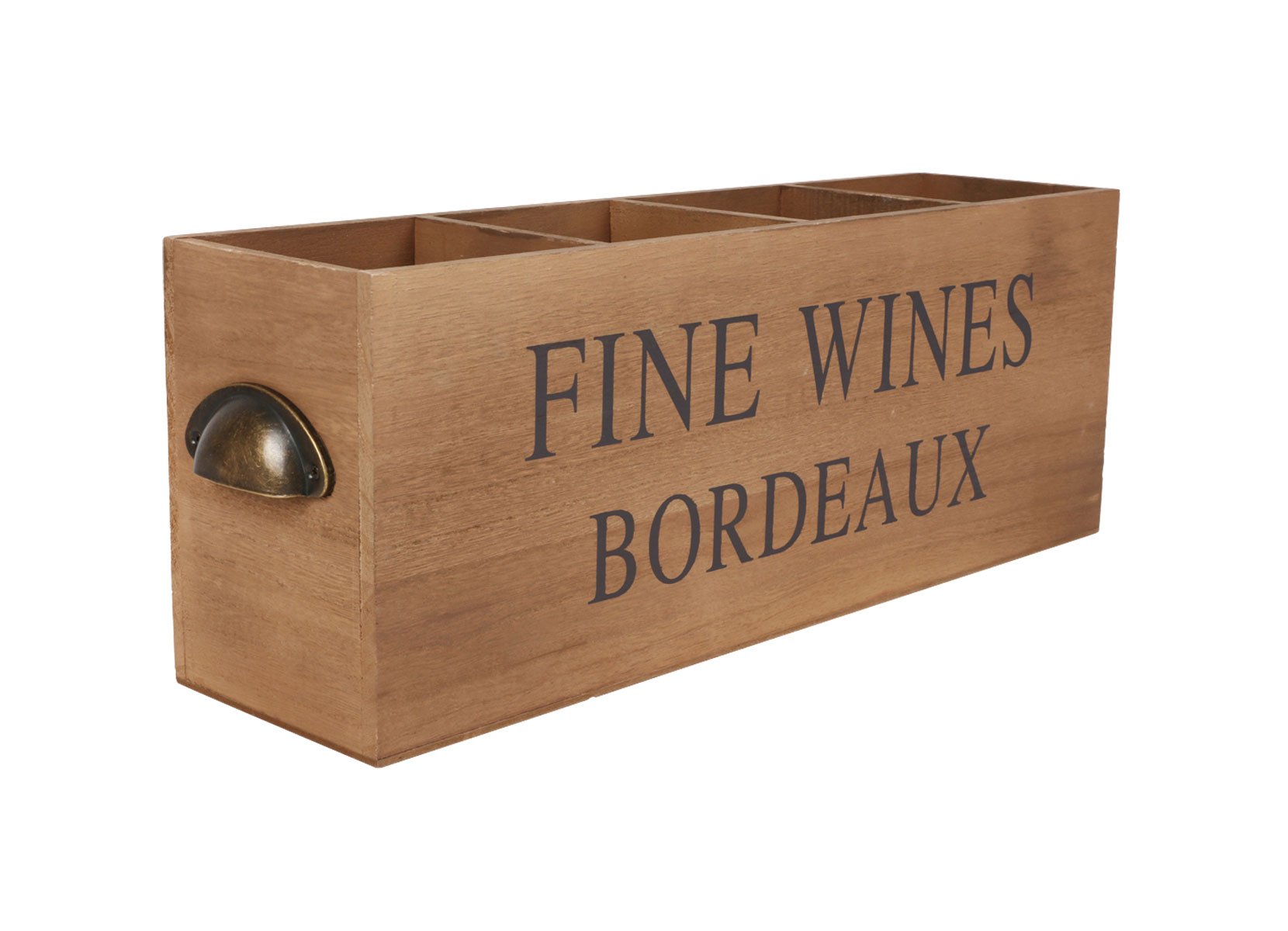 Deko-Holzbox Fine Wines Bordeaux 45x12x17cm