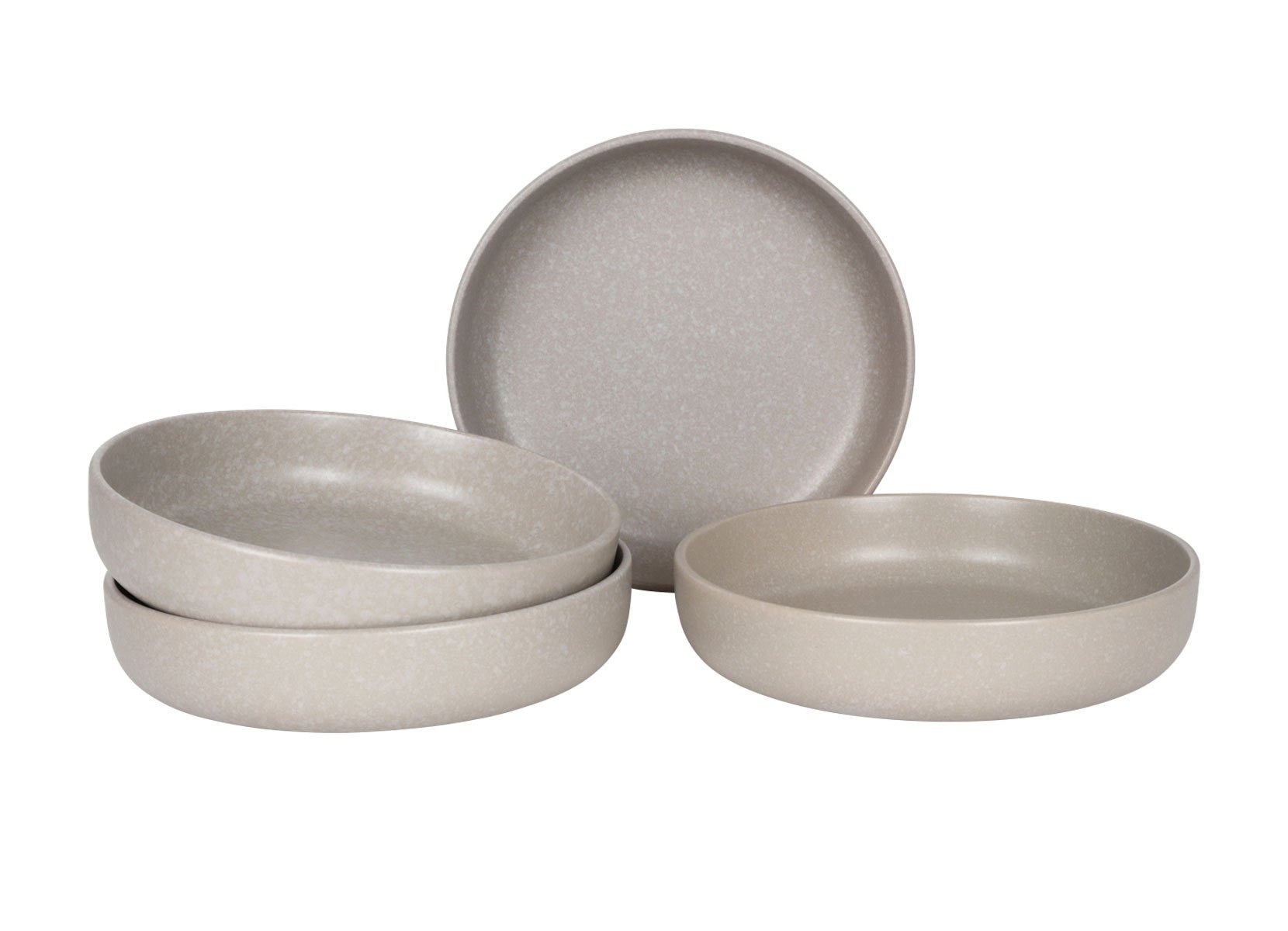 Nature Keramik-Teller tief 20,5cm 4er-Set Beige