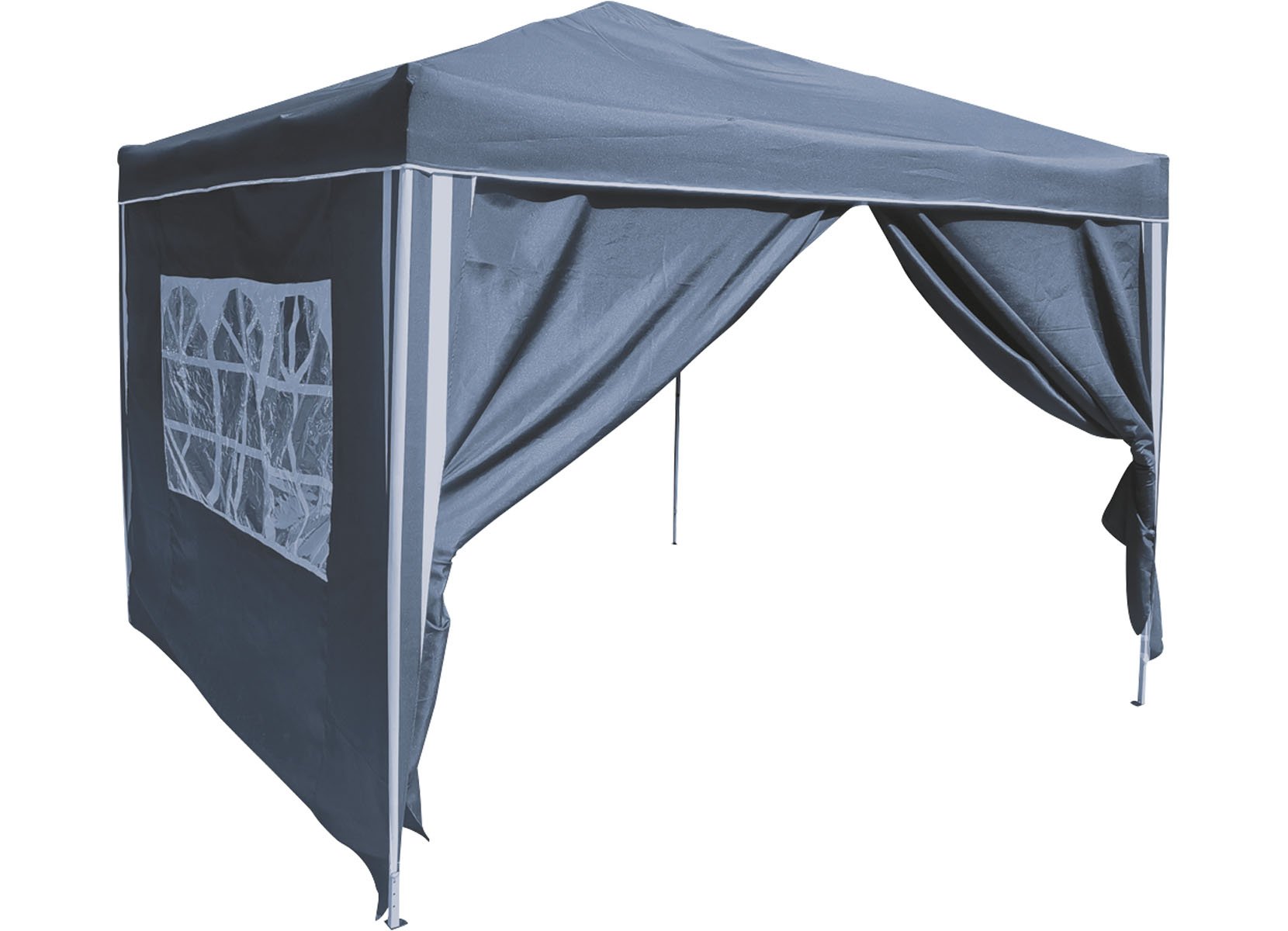 2 Seitenwände für Ruck-Zuck Alu-Pavillon 3x3m Anthrazit