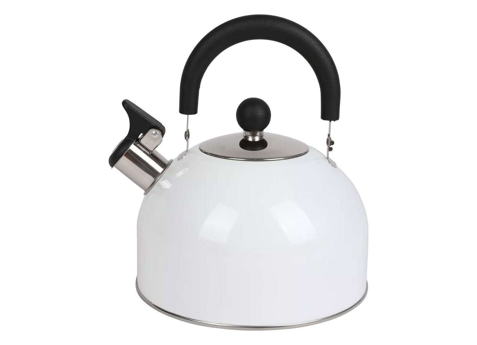 Edelstahl-Flötenkessel 2,5L Weiß Edelstahl-Flötenkessel 2,5L Weiß