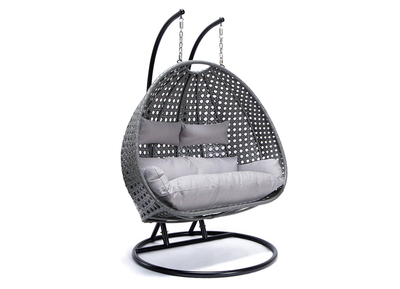 Home Deluxe TWIN Polyrattan-Hängesessel für 2 Personen Grau Home Deluxe TWIN Polyrattan-Hängesessel für 2 Personen Grau