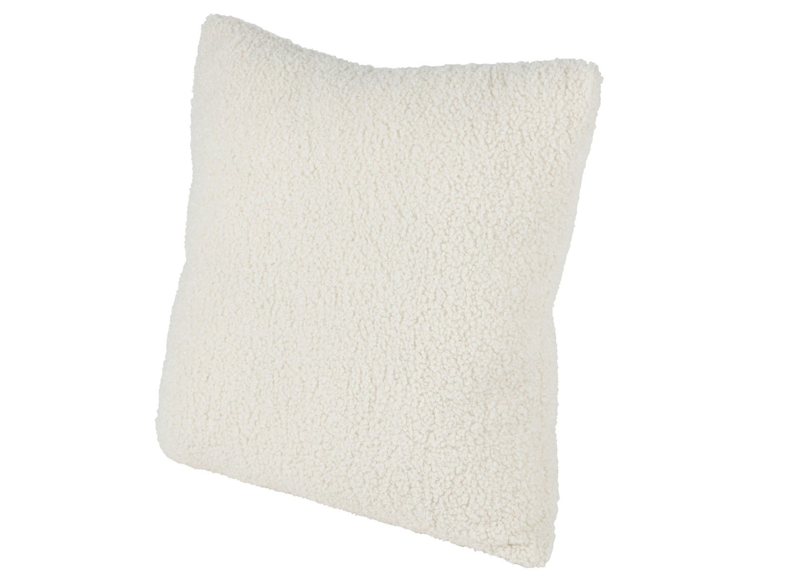 Dekokissen mit Teddyplüsch 40x40cm Beige