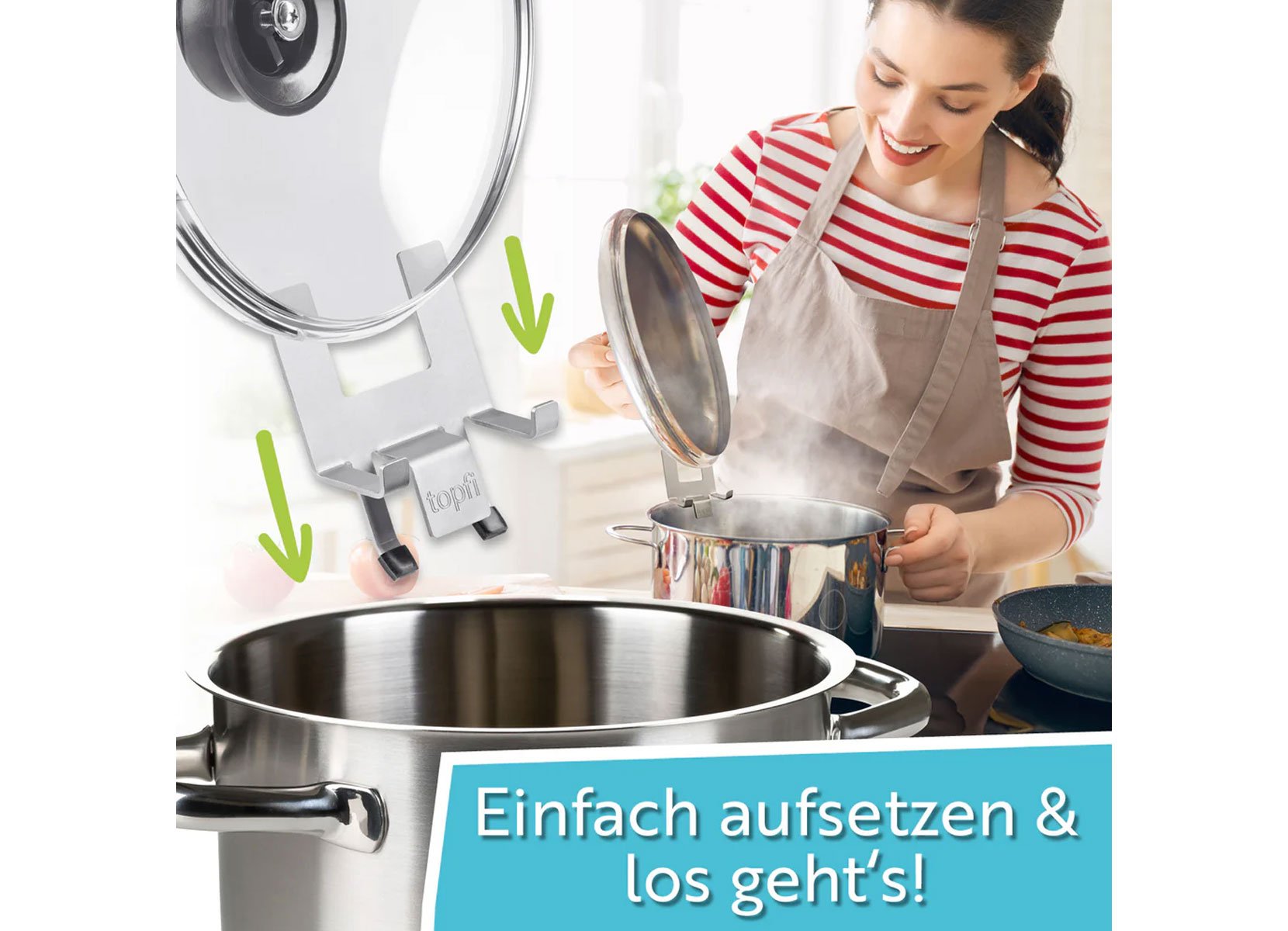 topfi Topfdeckelhalter aus Edelstahl topfi Topfdeckelhalter aus Edelstahl