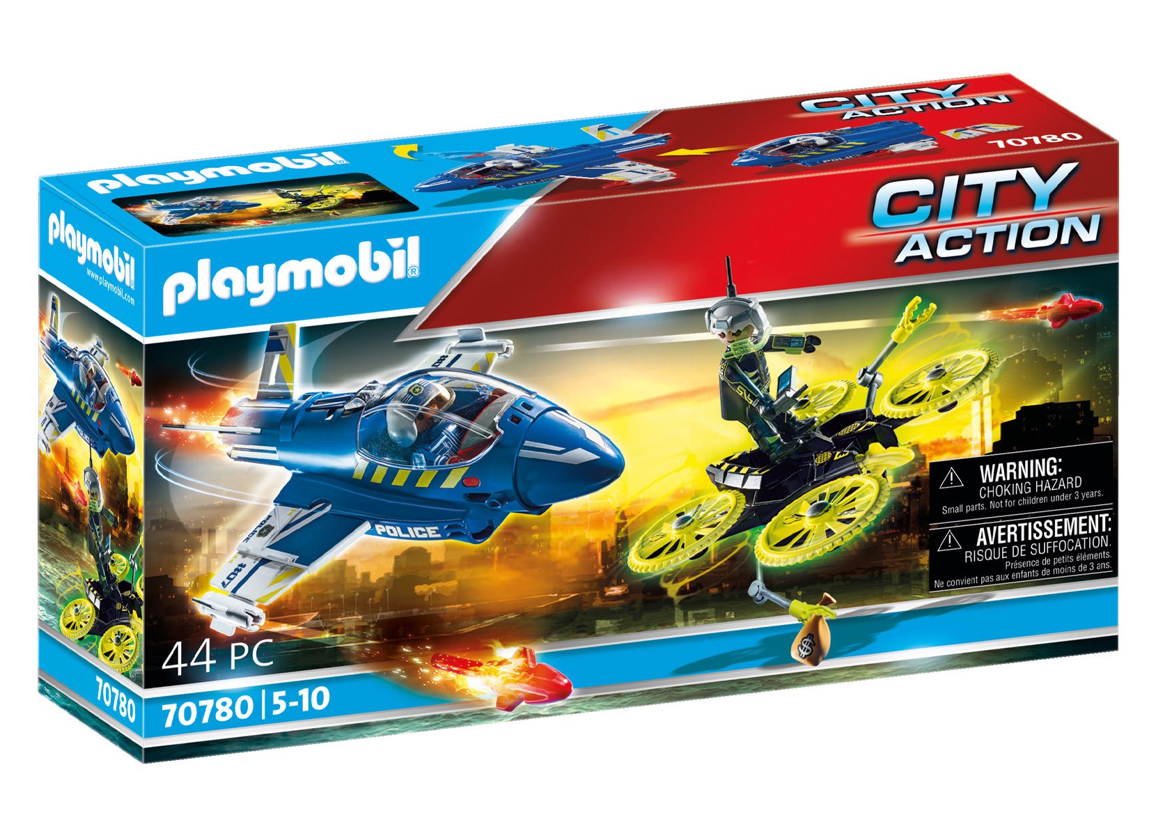 Playmobil 70780 City Action Polizei-Jet Drohnen-Verfolgung