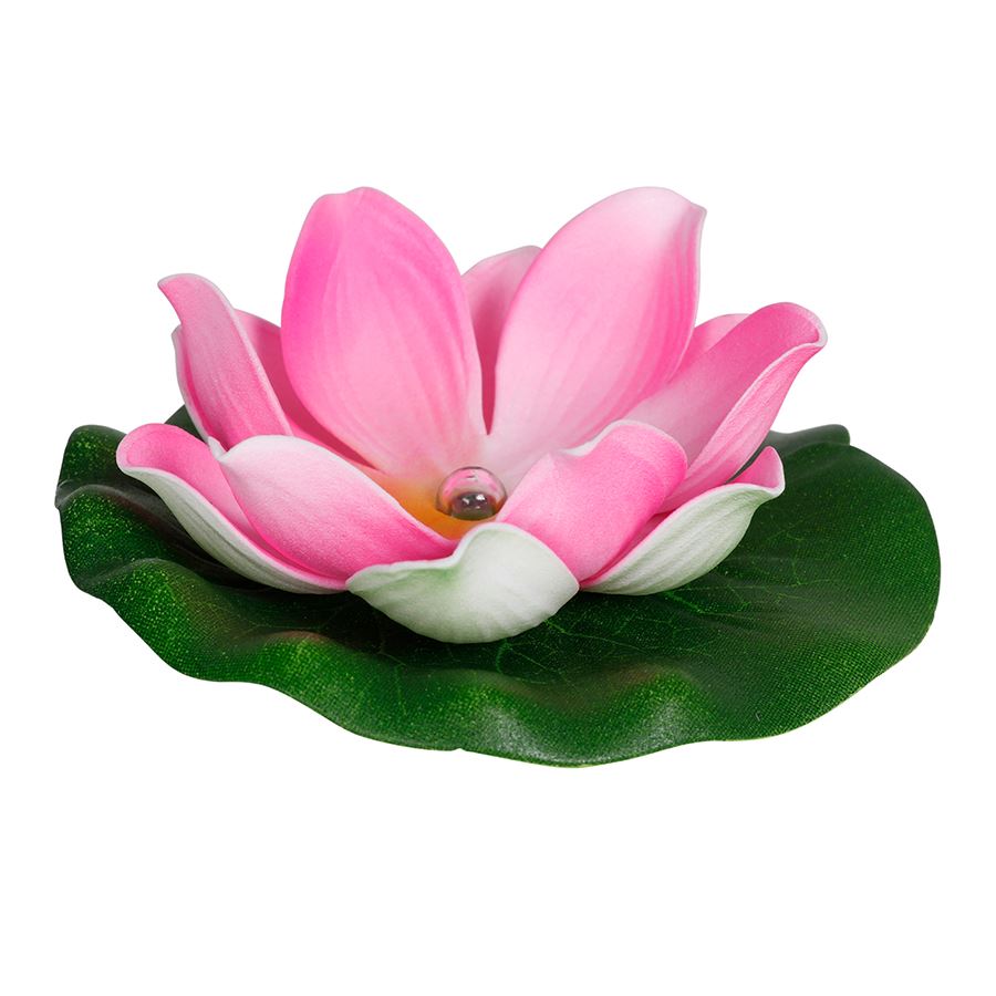 Schwimmende Lotusblüte mit LED Farbwechsler 10cm