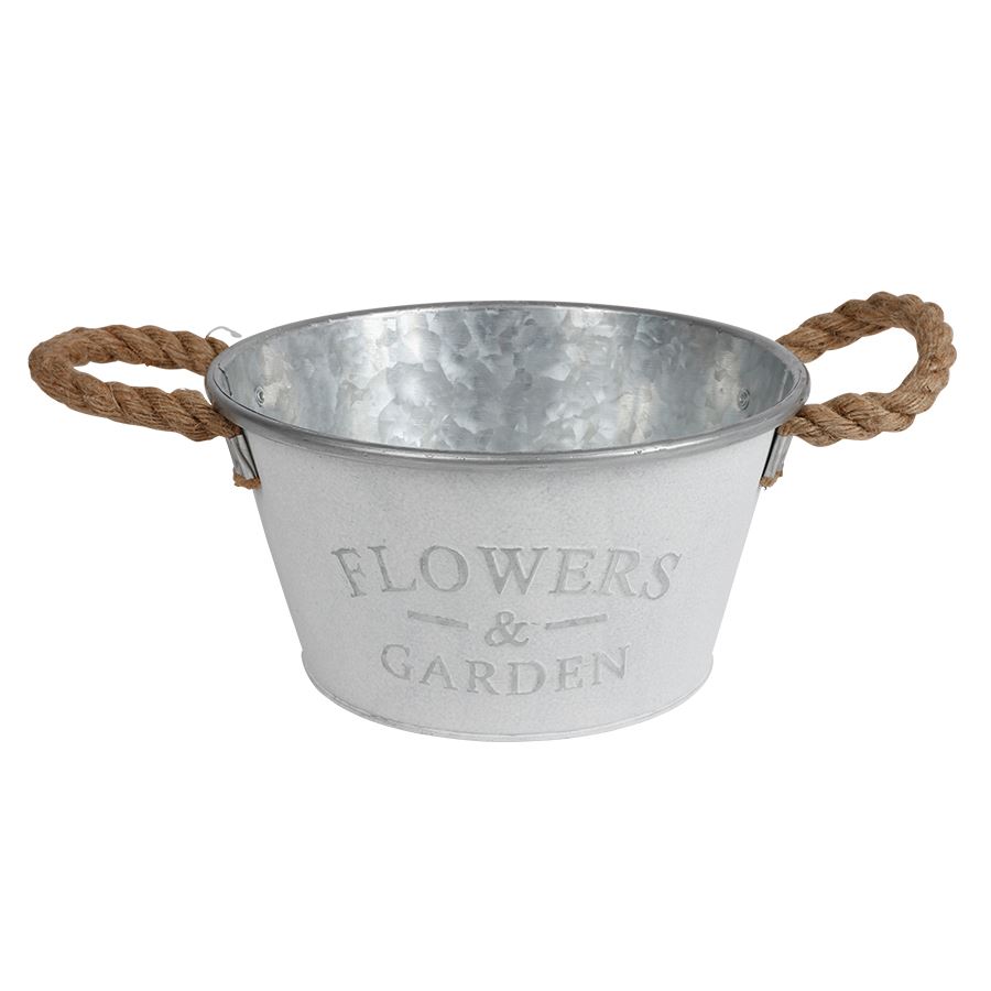 Zink-Pflanztopf Flowers & Garden 26x14cm