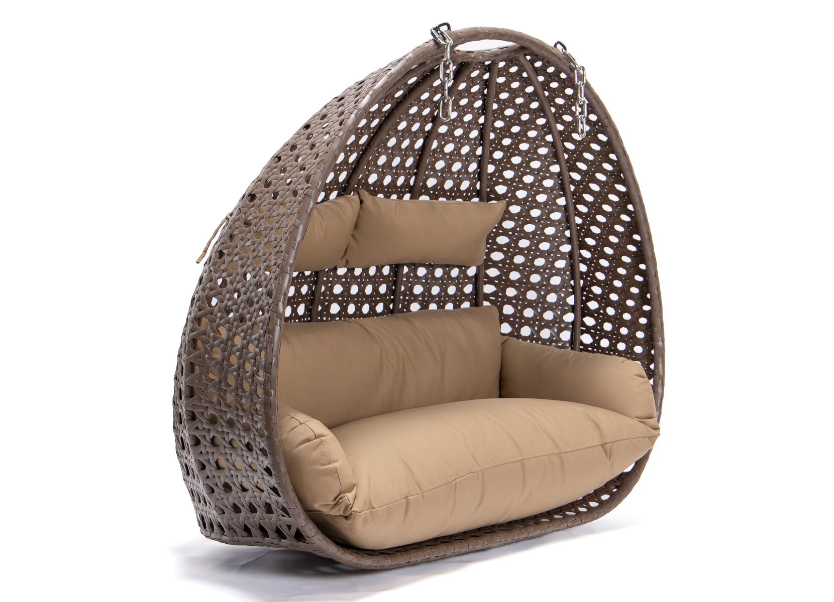 Home Deluxe TWIN Polyrattan-Hängesessel für 2 Personen Braun Home Deluxe TWIN Polyrattan-Hängesessel für 2 Personen Braun