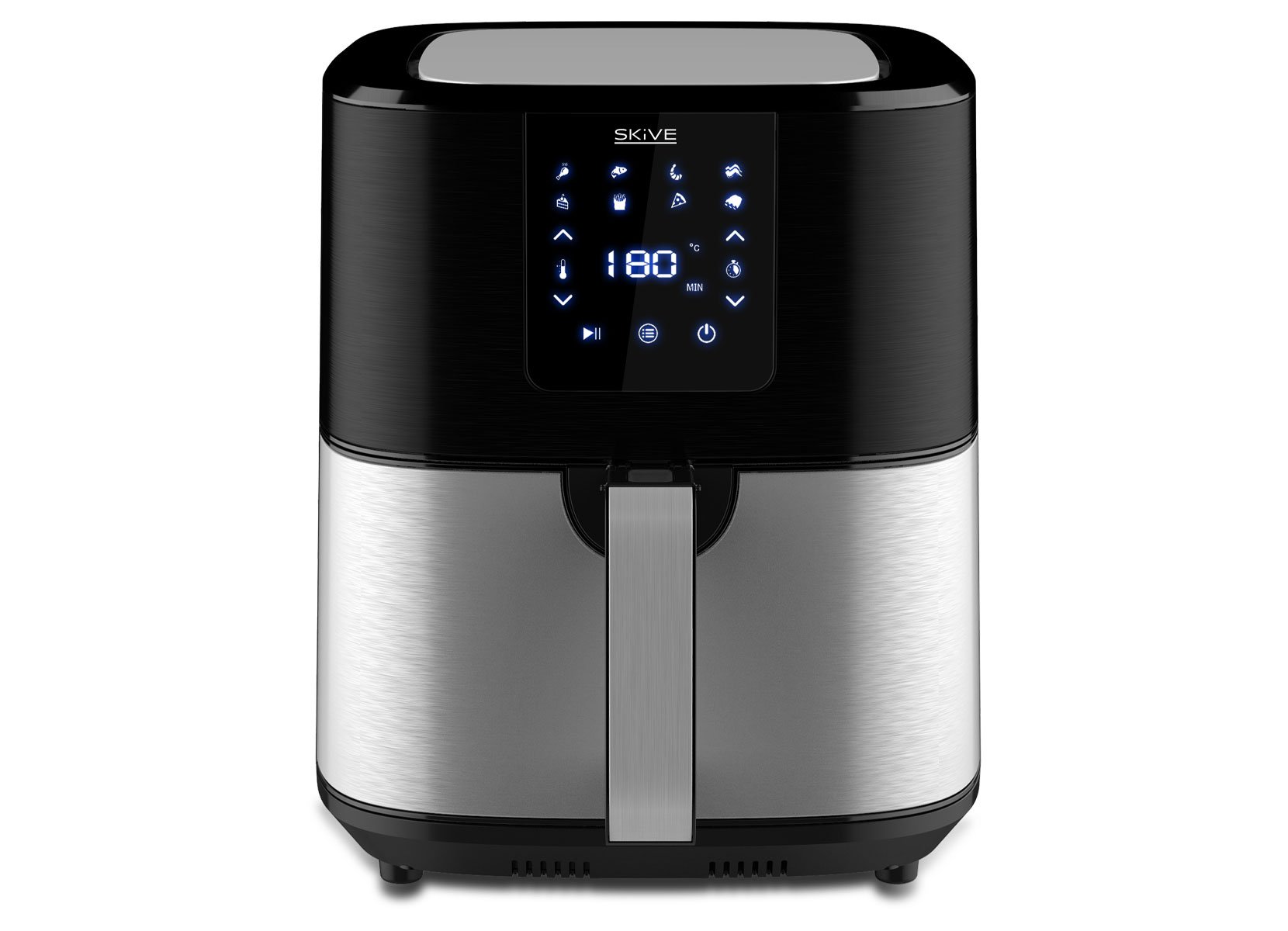 Digitale Heißluftfritteuse 6,5 Liter 1700W Schwarz