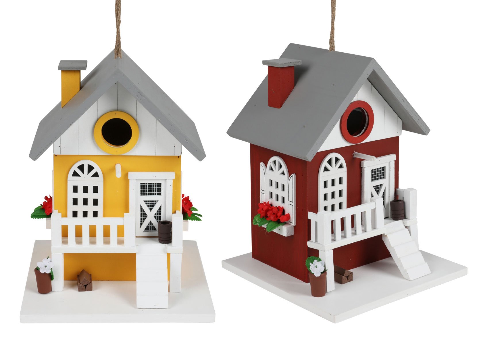 Holz-Vogelnistkasten Landhaus-Villa 18x18x23cm