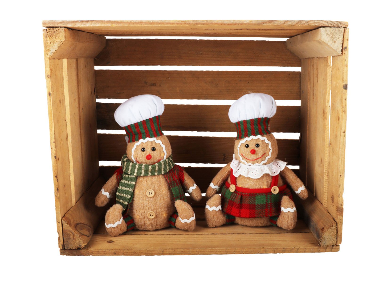 LED-Lebkuchenfigur mit 6 LEDs 25cm Warmweiß