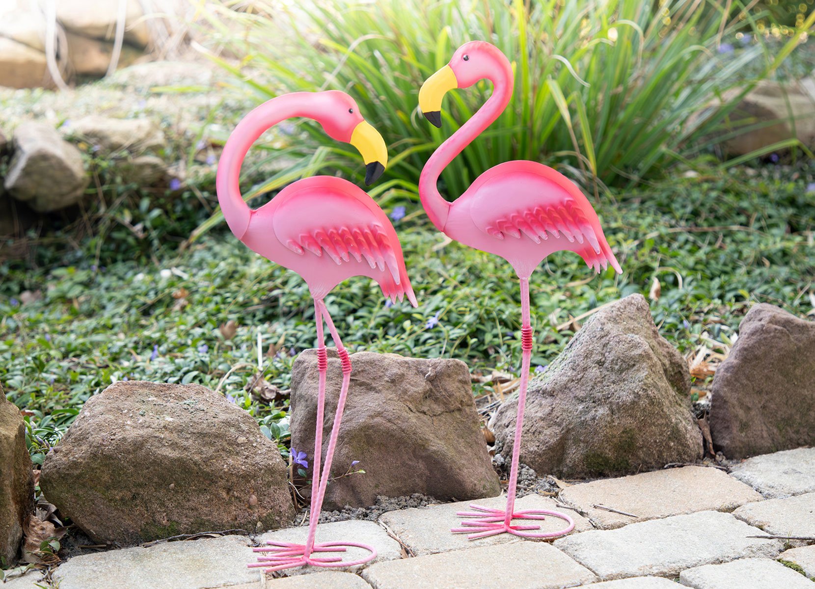 Metall-Gartenfigur Flamingo 20x51x10cm