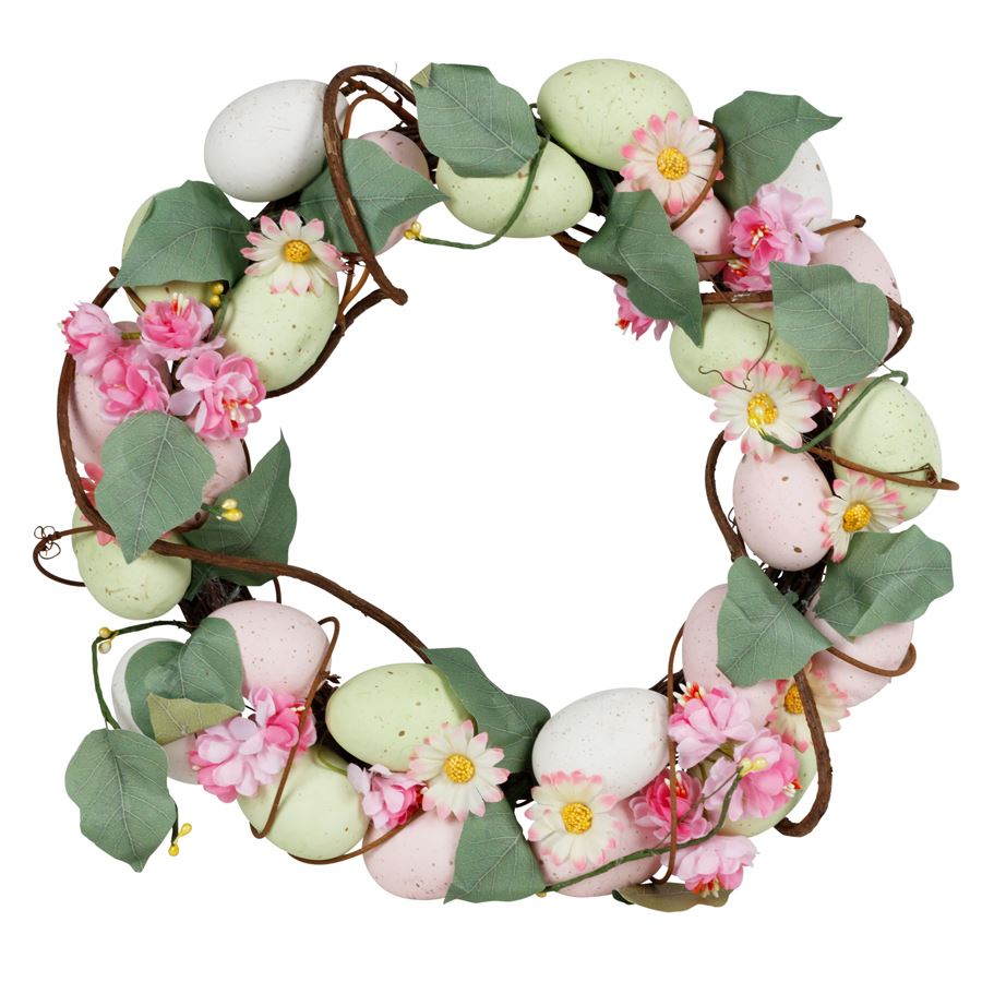 Deko-Osterkranz 35cm Rosa
