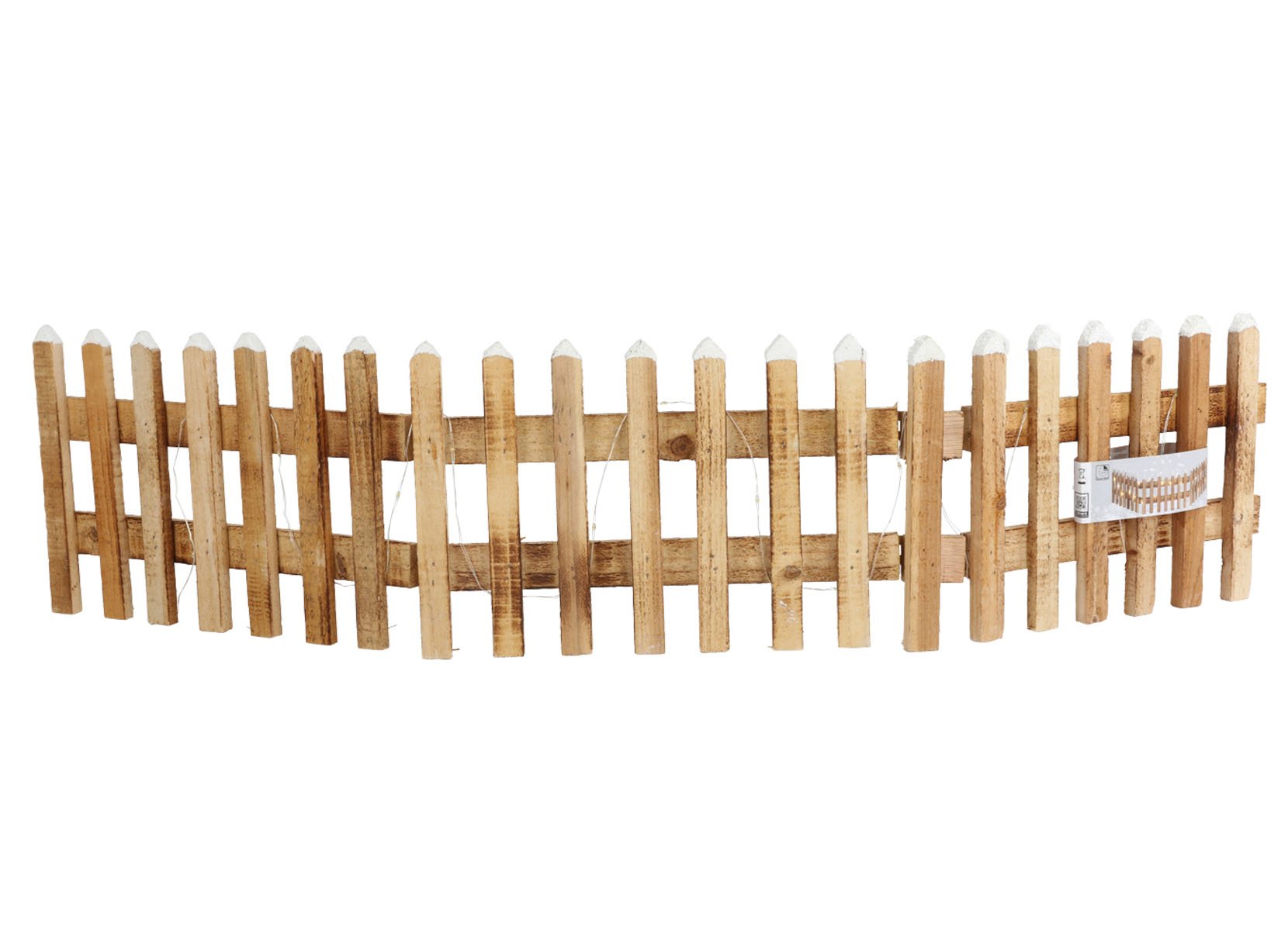Deko-Zaun mit 20 LEDs und Timer 90x20cm