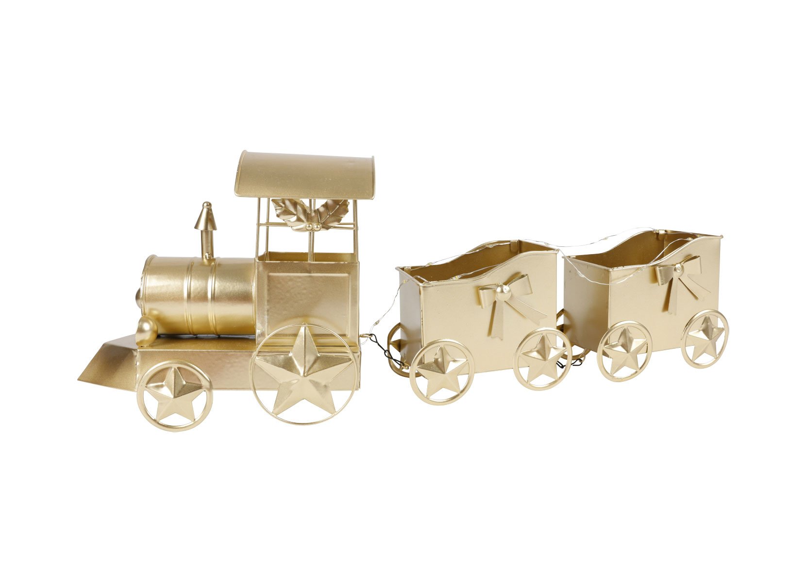 Weihnachts-Dekozug aus Metall mit 15 LEDs Gold Weihnachts-Dekozug aus Metall mit 15 LEDs Gold