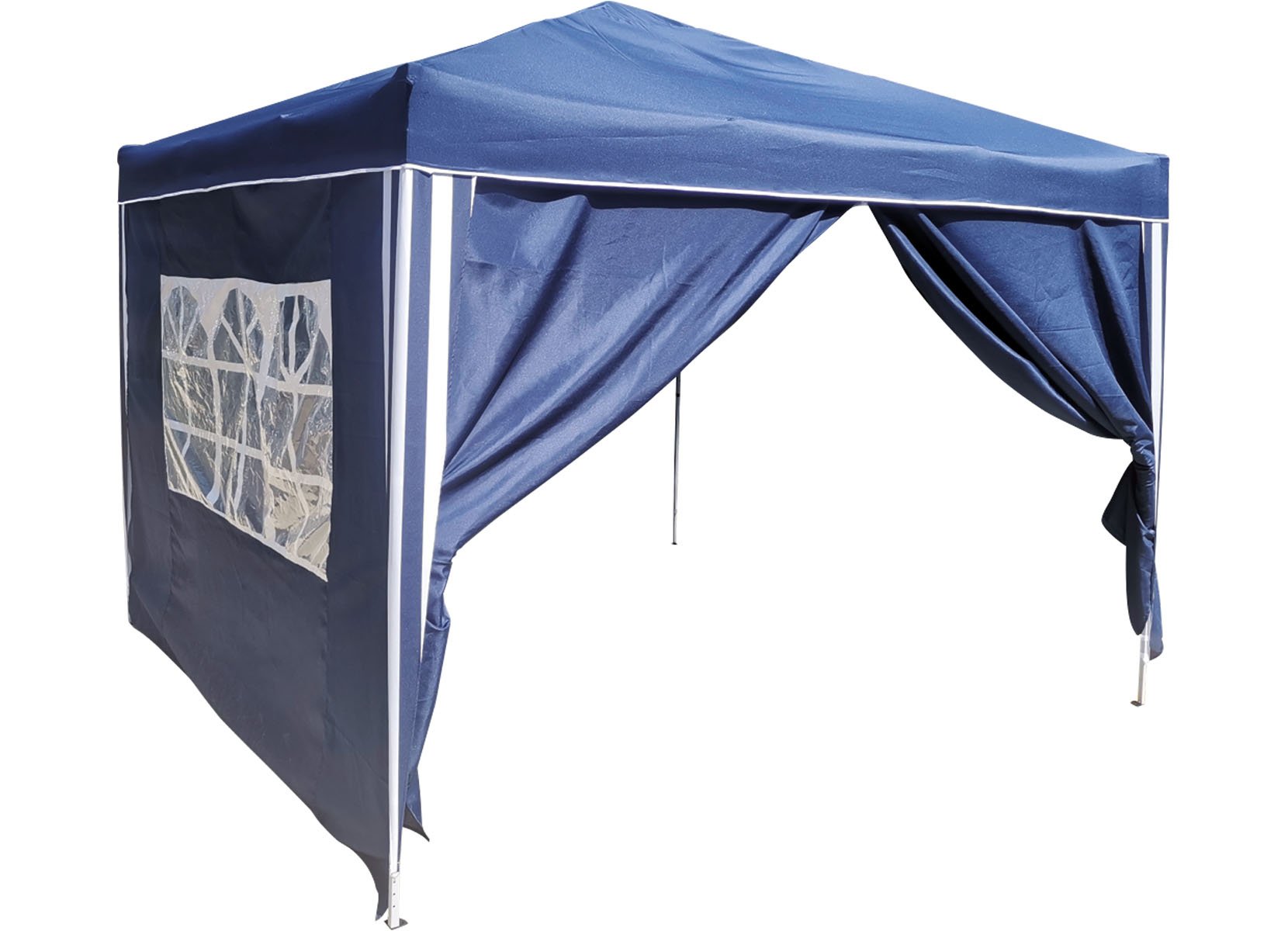 2 Seitenwände für Ruck-Zuck Alu-Pavillon 3x3m Blau