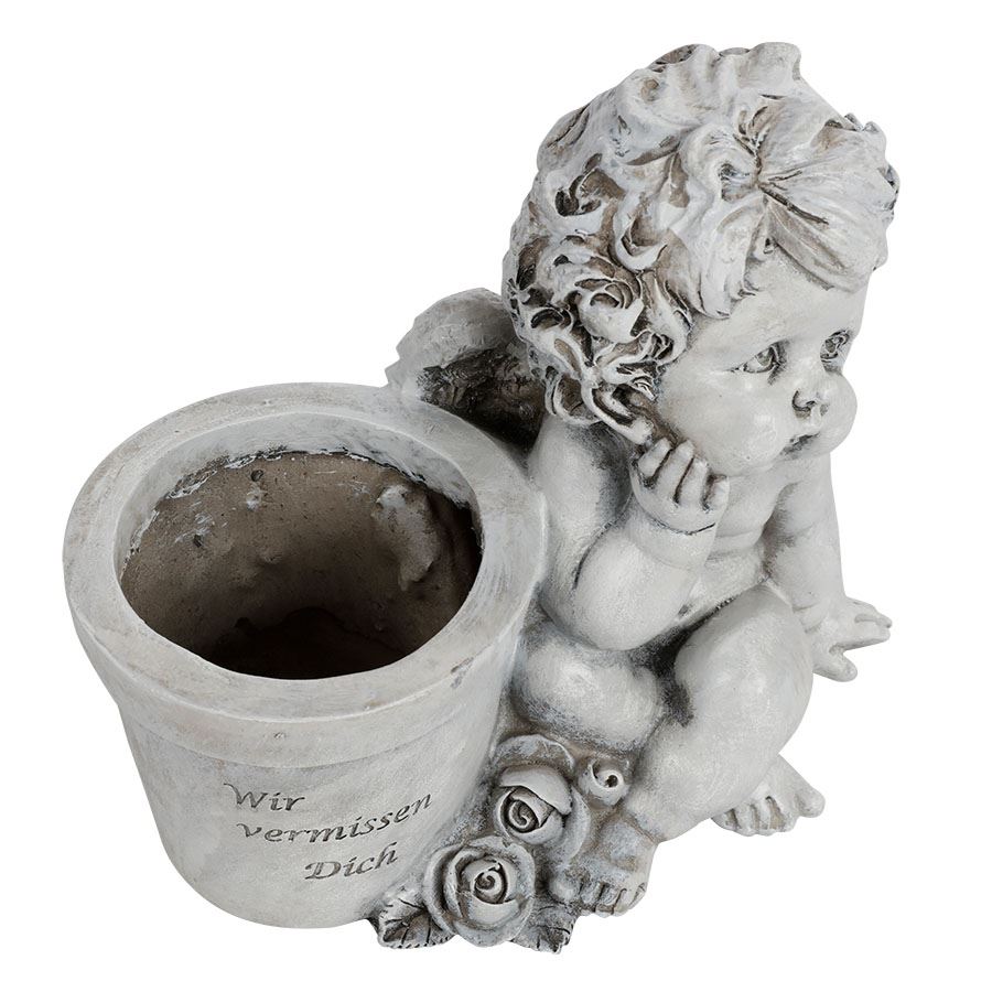 Grab-Engel mit Pflanztopf 20x18x12cm