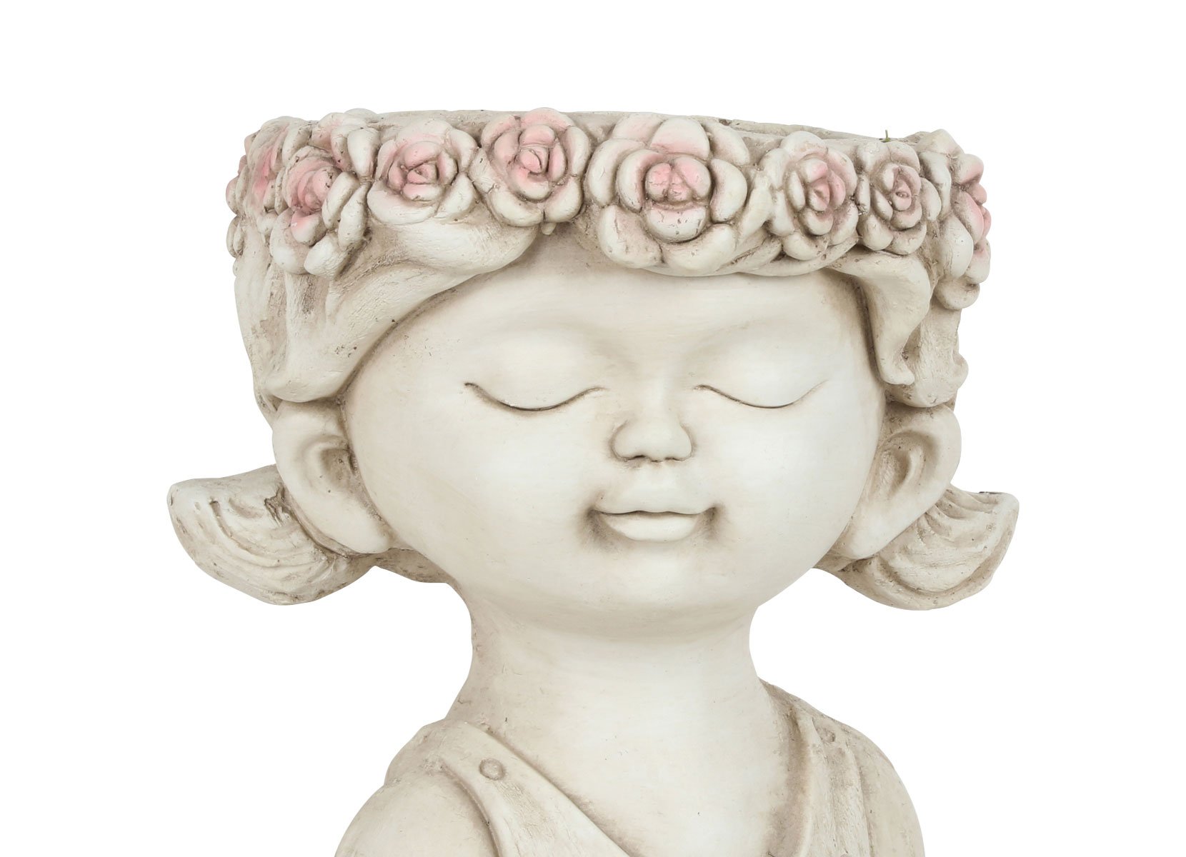 Blumentopf Mädchen mit Blumenkranz Design 1