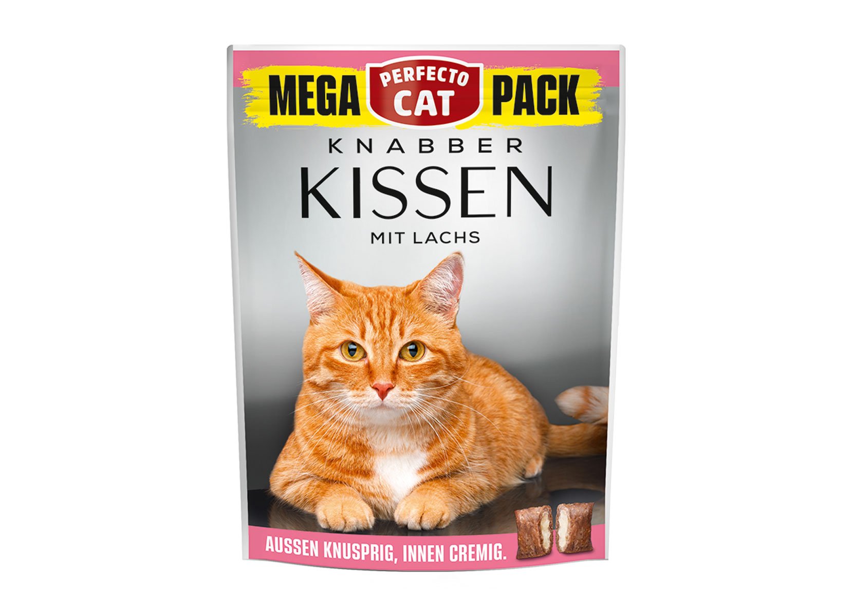 Perfecto Cat Knabberkissen mit Lachs 150g Mega Pack