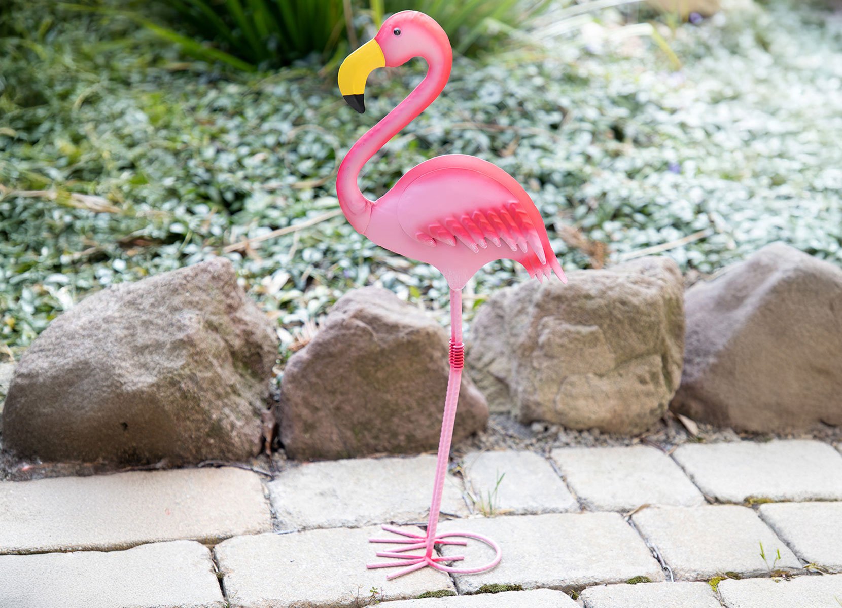 Metall-Gartenfigur Flamingo 20x51x10cm