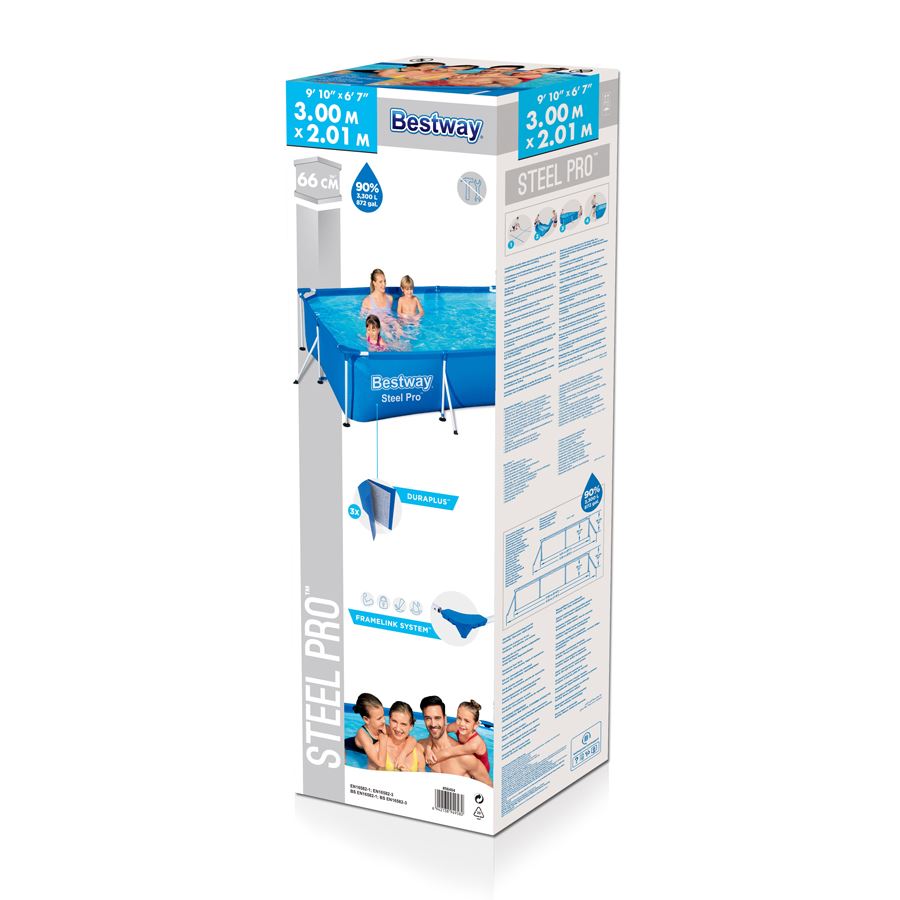 Bestway #56404 Steel Pro Aufstellpool 300x201x66cm Bestway #56404 Steel Pro Aufstellpool 300x201x66cm