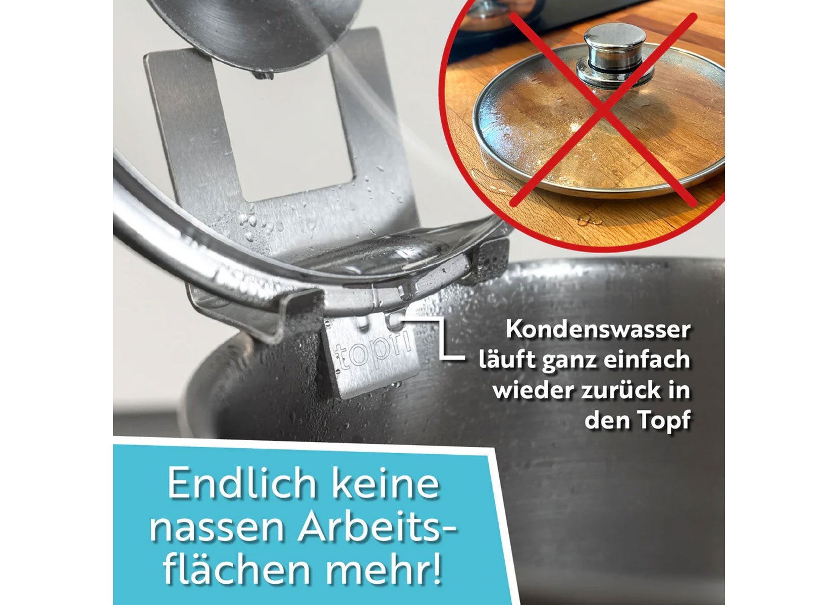 topfi Topfdeckelhalter aus Edelstahl topfi Topfdeckelhalter aus Edelstahl