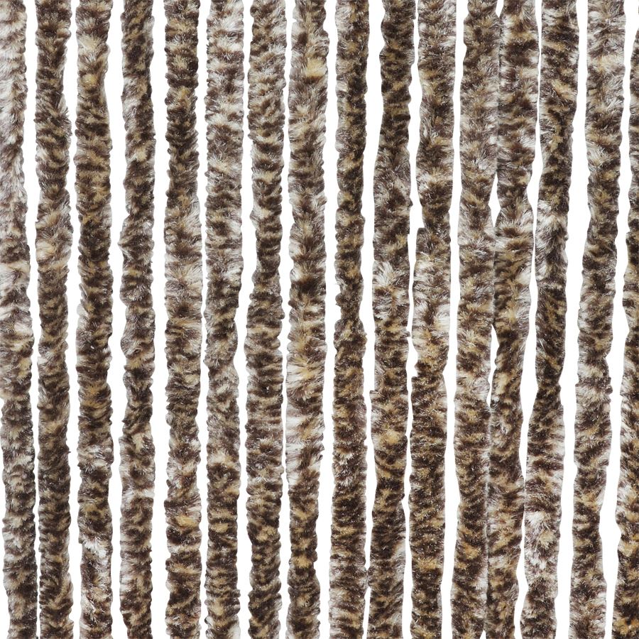 Chenille-Flauschvorhang 90x200cm Beige/Braun