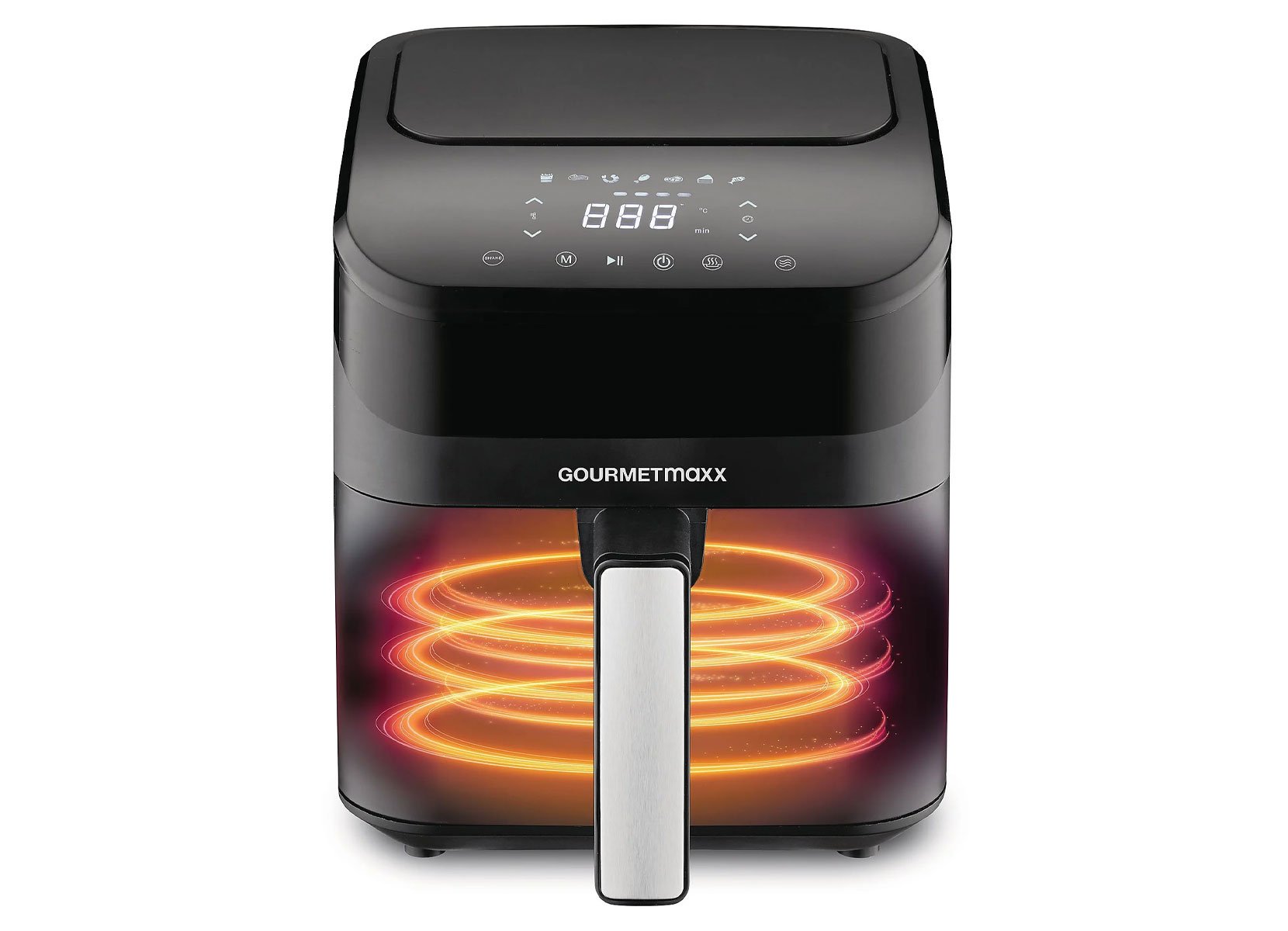 Gourmetmaxx Digitale Heißluftfritteuse 4 Liter 1400W Schwarz