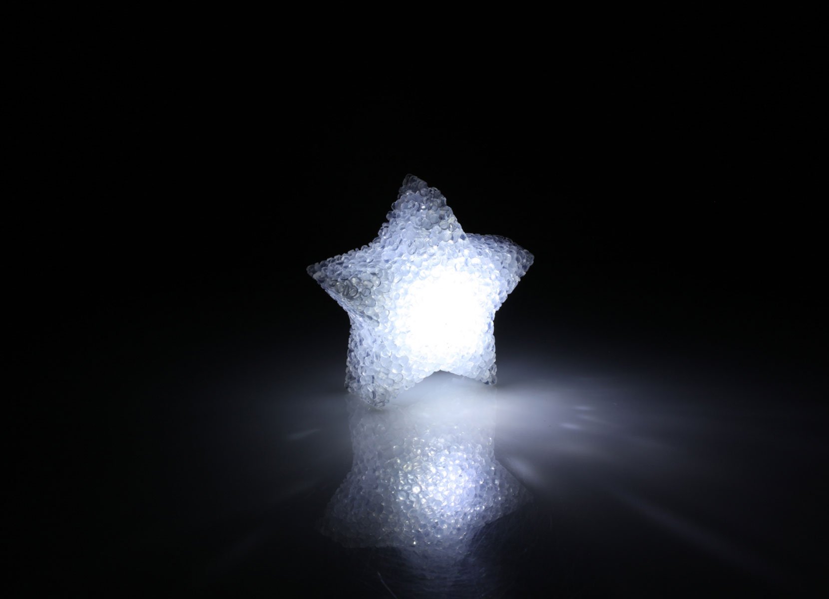 LED-Deko-Stern 9x8x4cm Kaltweiß
