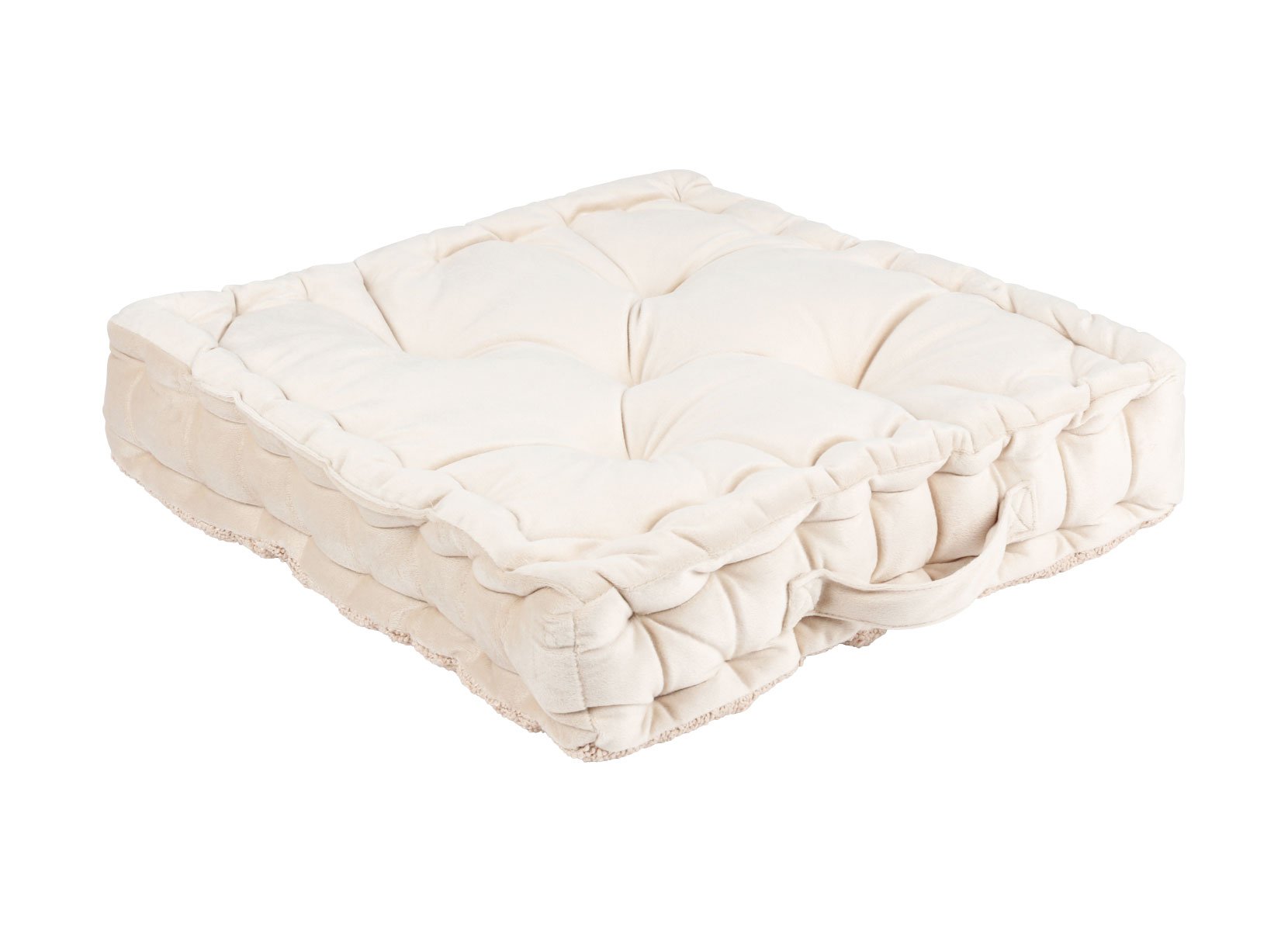 Bodenkissen Doubleface 38x38x10cm Beige