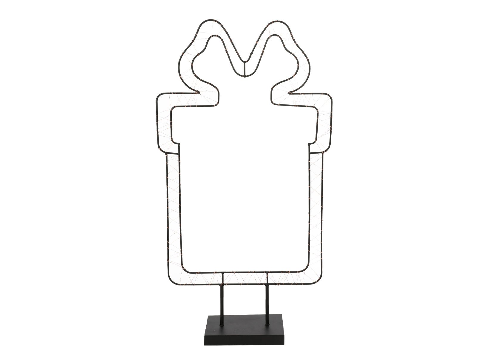 Mittelgroße LED-Metalldeko mit Timer 60cm LEDs Warmweiß Geschenk