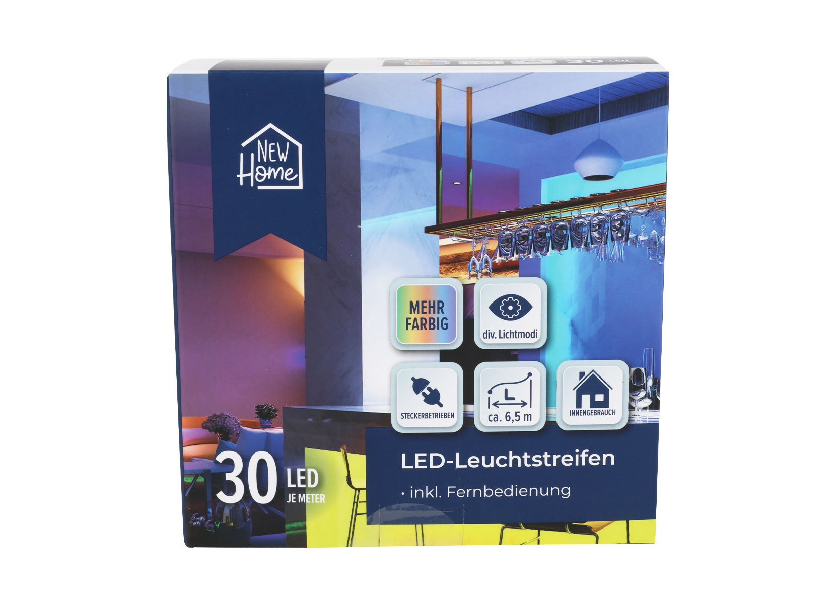 LED-Leuchtstreifen mit Fernbedienung 30 LEDs pro Meter 5m Multicolor