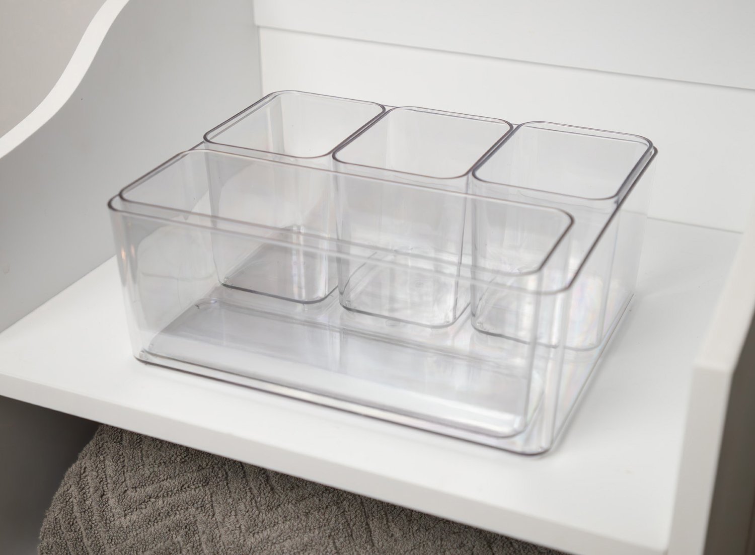 Badezimmer Organizer mit Deckel 5er-Set