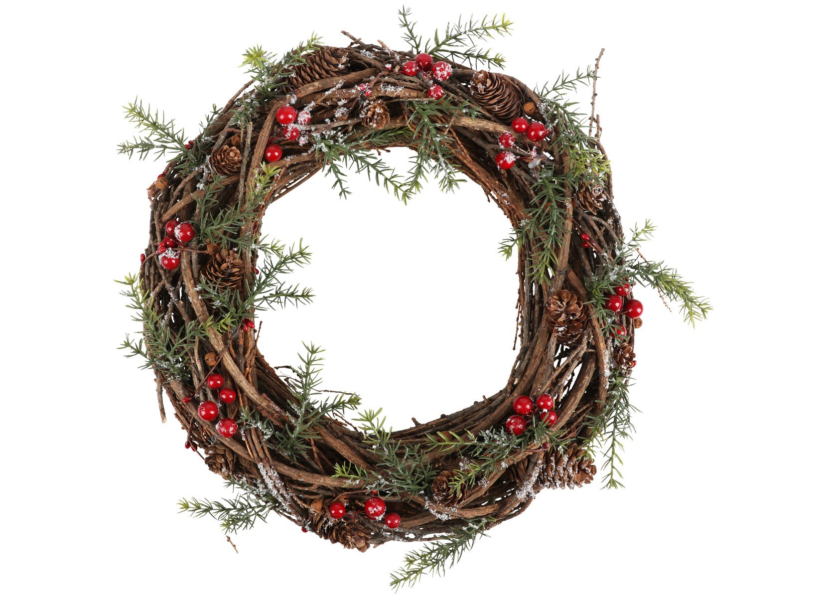 Weiden-Kranz mit roten Beeren 40cm