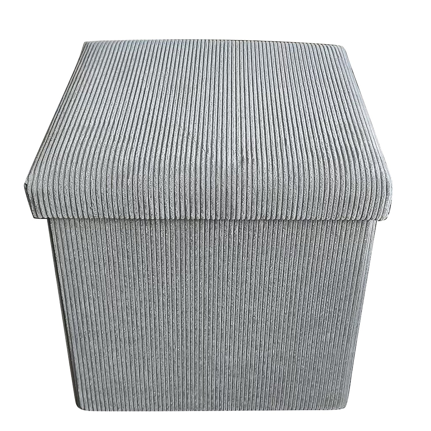 Sitzhocker aus Cordstoff 38x38x38cm Grau Sitzhocker aus Cordstoff 38x38x38cm Grau