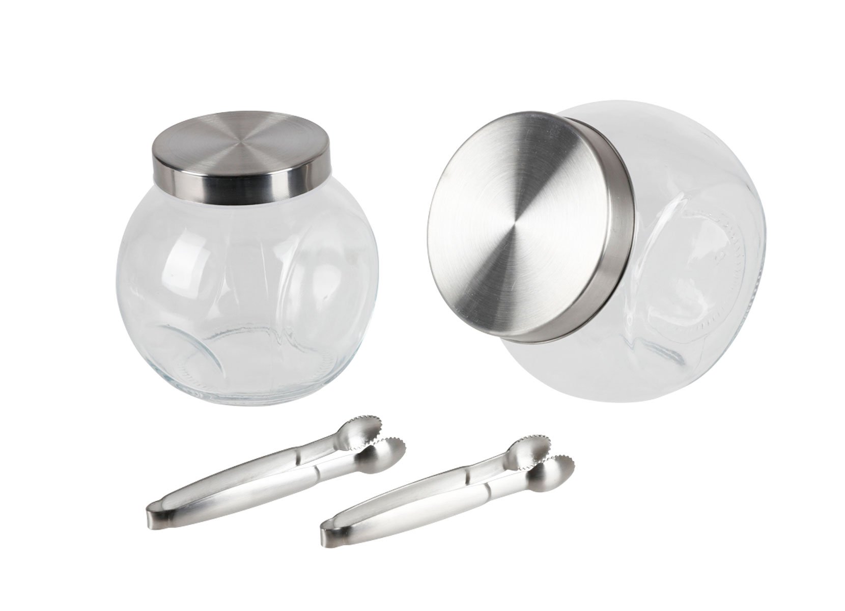 Candybar 4er-Set 470ml und 650ml Glas mit 2 Zangen