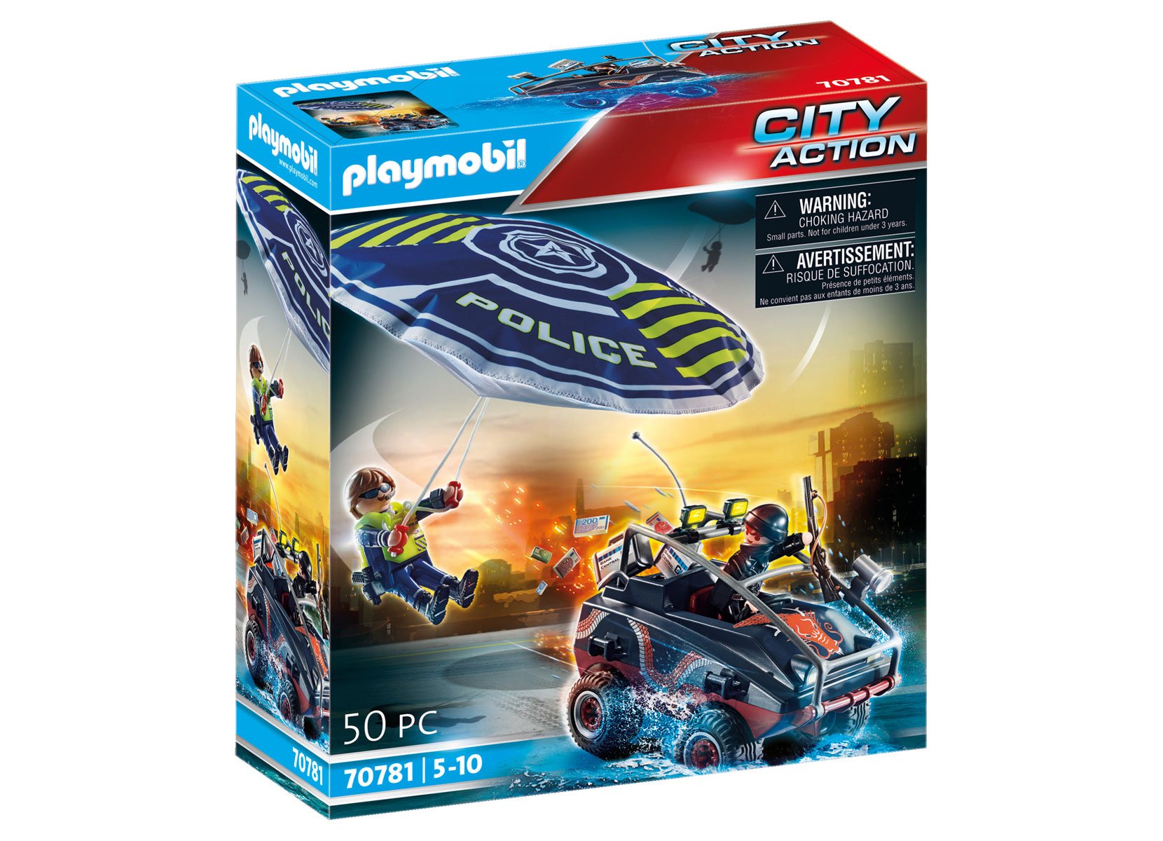 Playmobil 70781 City Action Polizei-Fallschirm