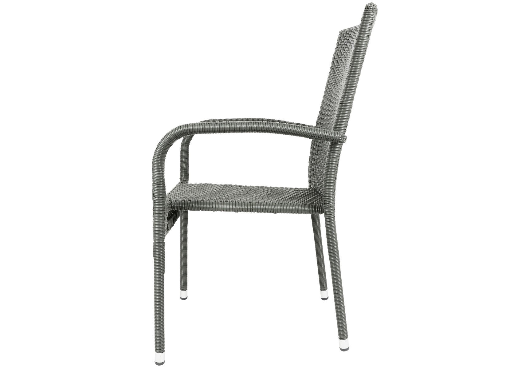 Wicker-Stapelstuhl Grau