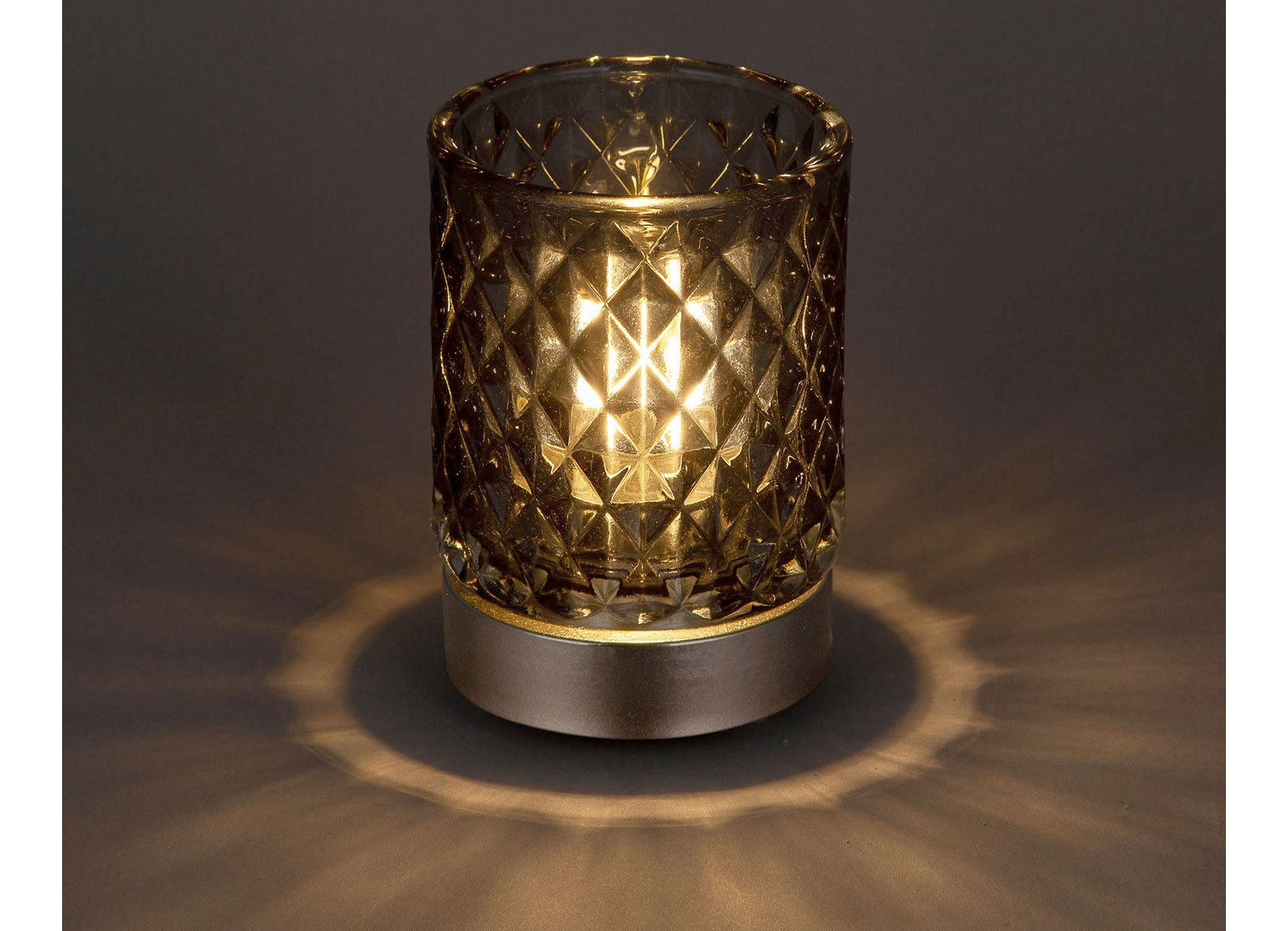 Solar-Glaswindlicht mit 1 LED 8x11,5cm Warmweiß