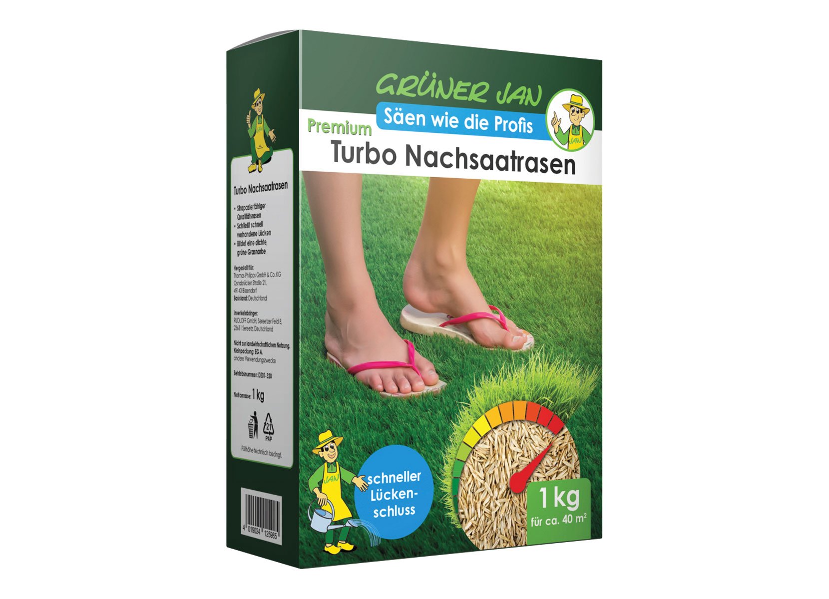 Grüner Jan Premium Turbo Nachsaatrasen 1kg