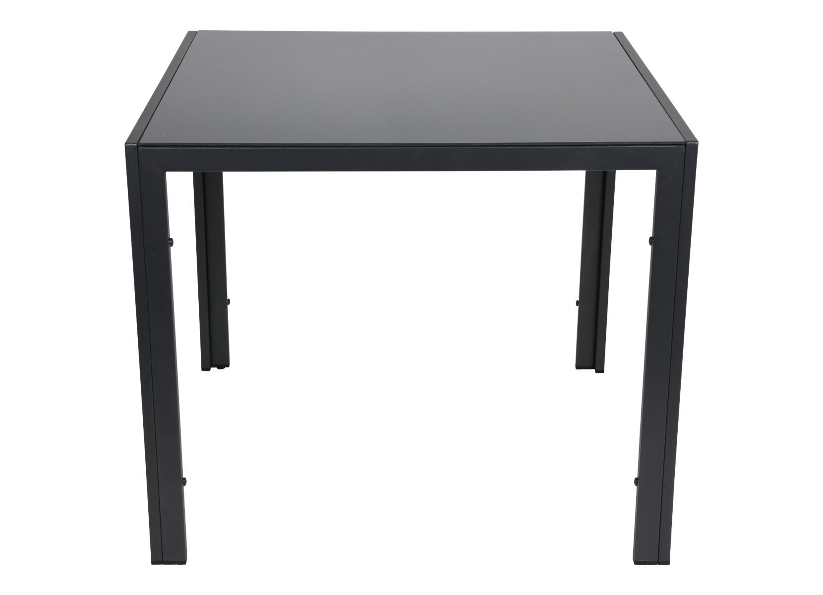 Gartentisch Korfu mit Glasplatte 90cm Anthrazit
