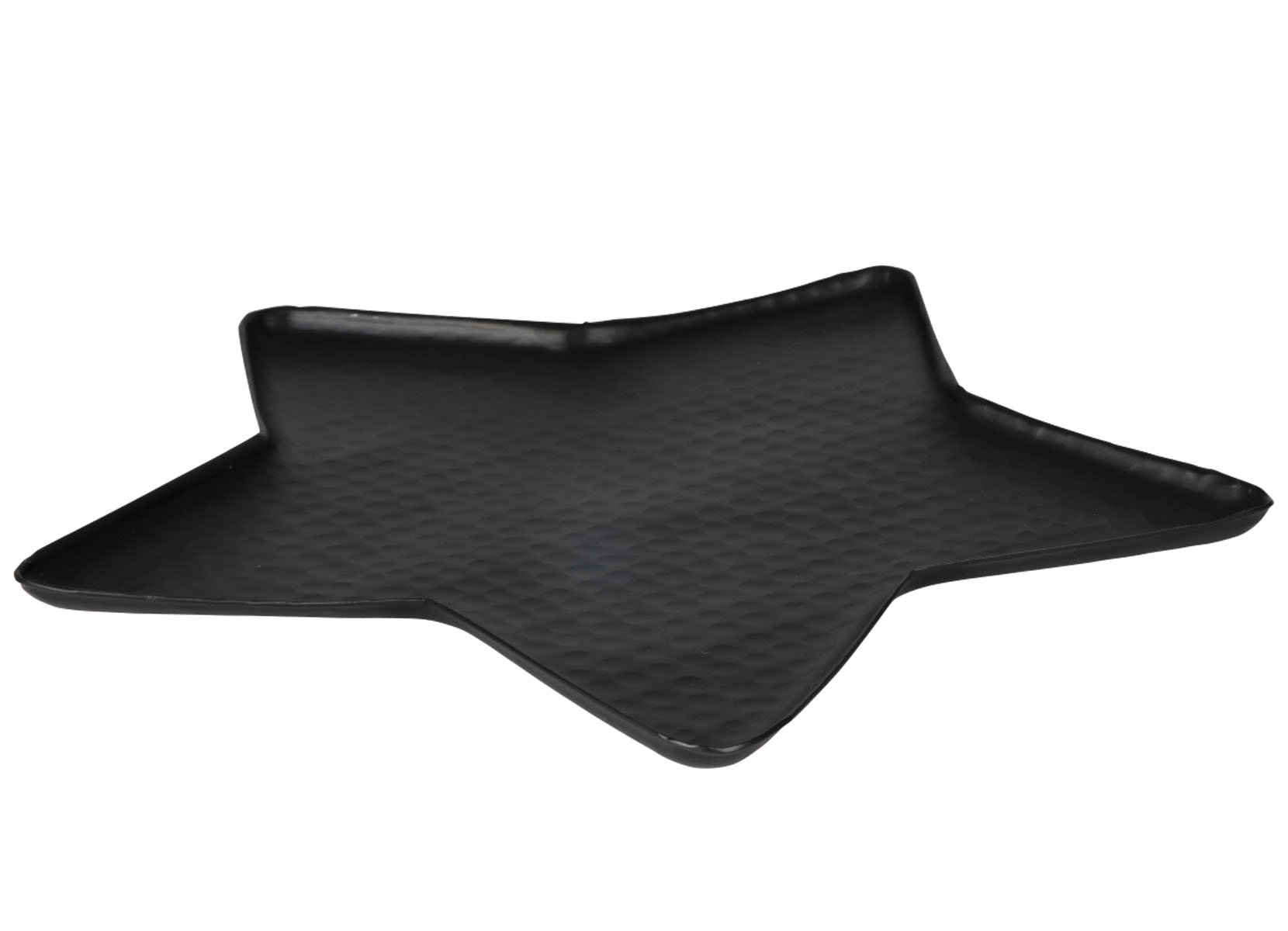 Metall-Dekotablett Stern 36cm Schwarz