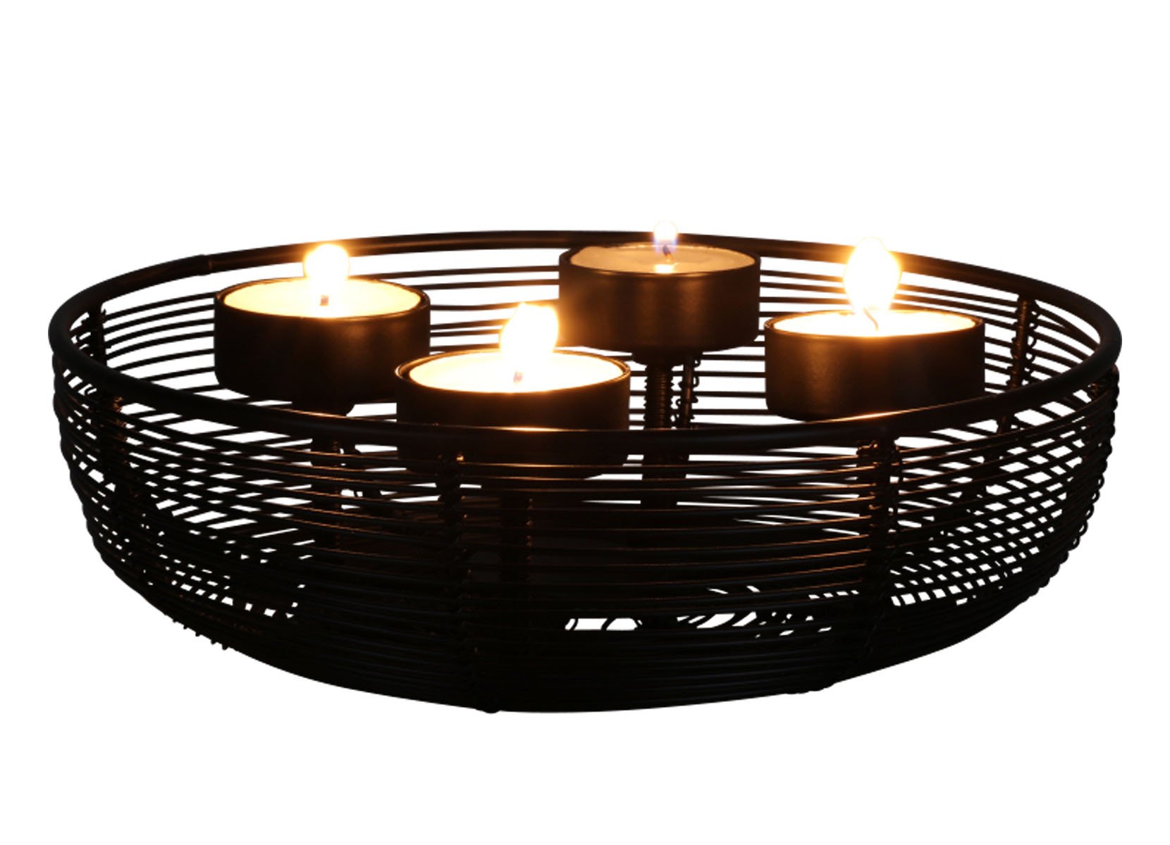 Adventskranz mit Metallschale für 4 Teelichte 20,5cm Adventskranz mit Metallschale für 4 Teelichte 20,5cm