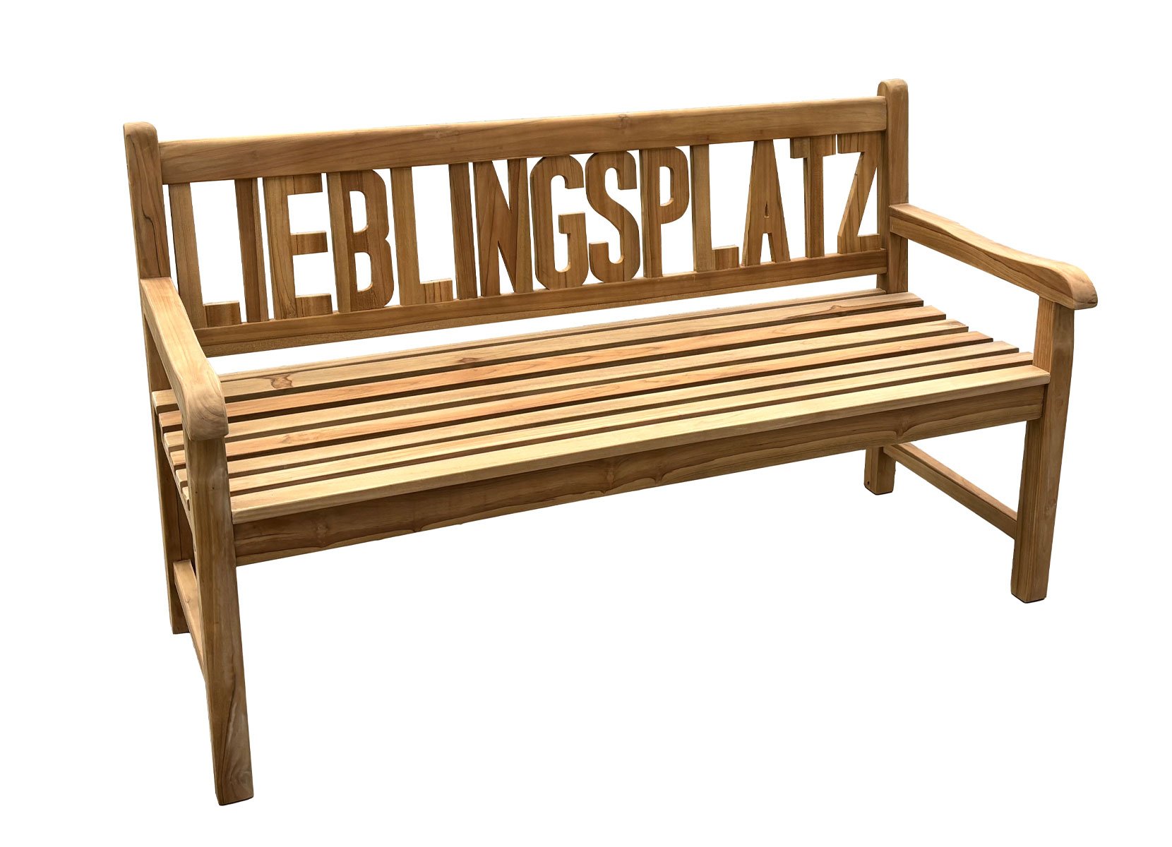 Gartenbank Lieblingsplatz aus Teakholz 150x89x66cm