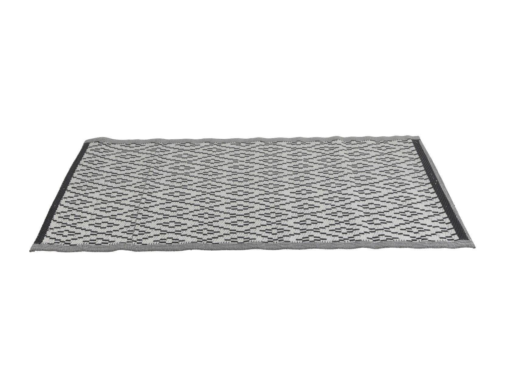Outdoor-Teppich Rautenmuster 180x120cm Anthrazit