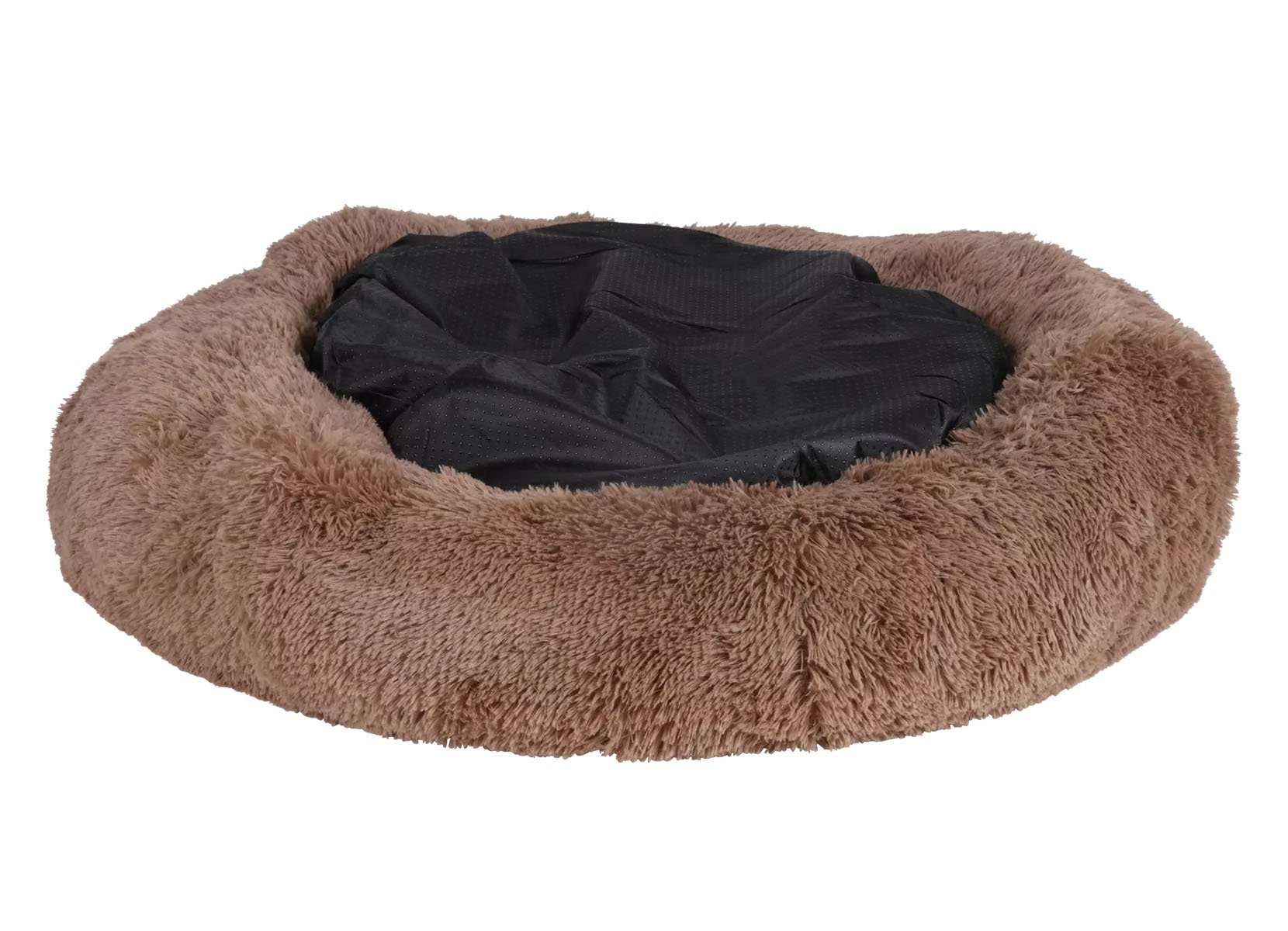 Tier-Plüschbett Donut 100cm Hellbraun