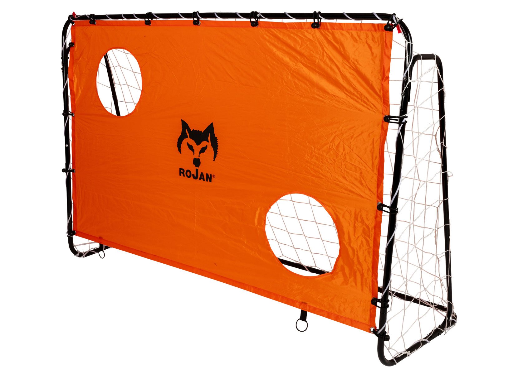 RoJan Fußballtor mit Torwand 180x120x60cm Orange